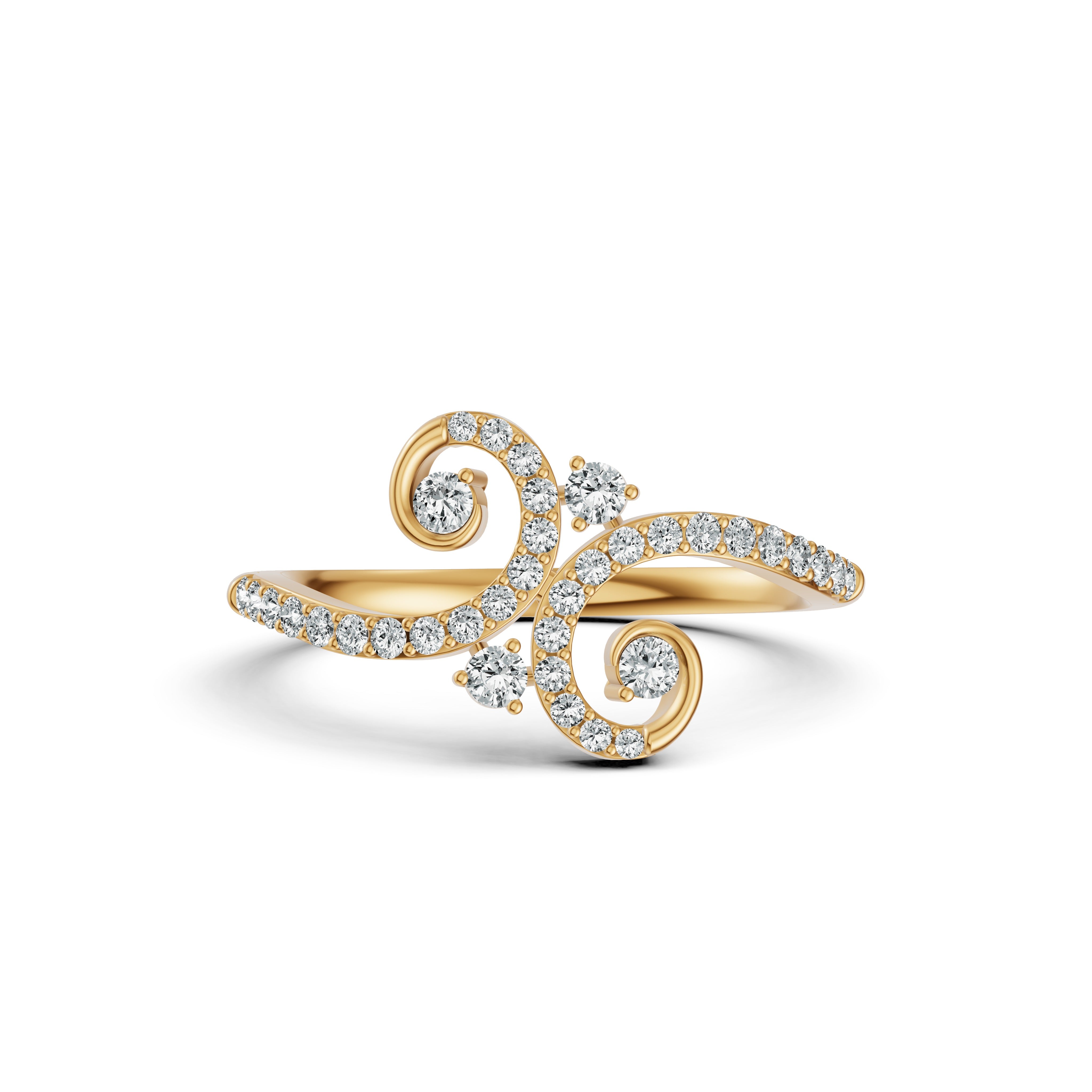 Blooming Fern Diamond Ring