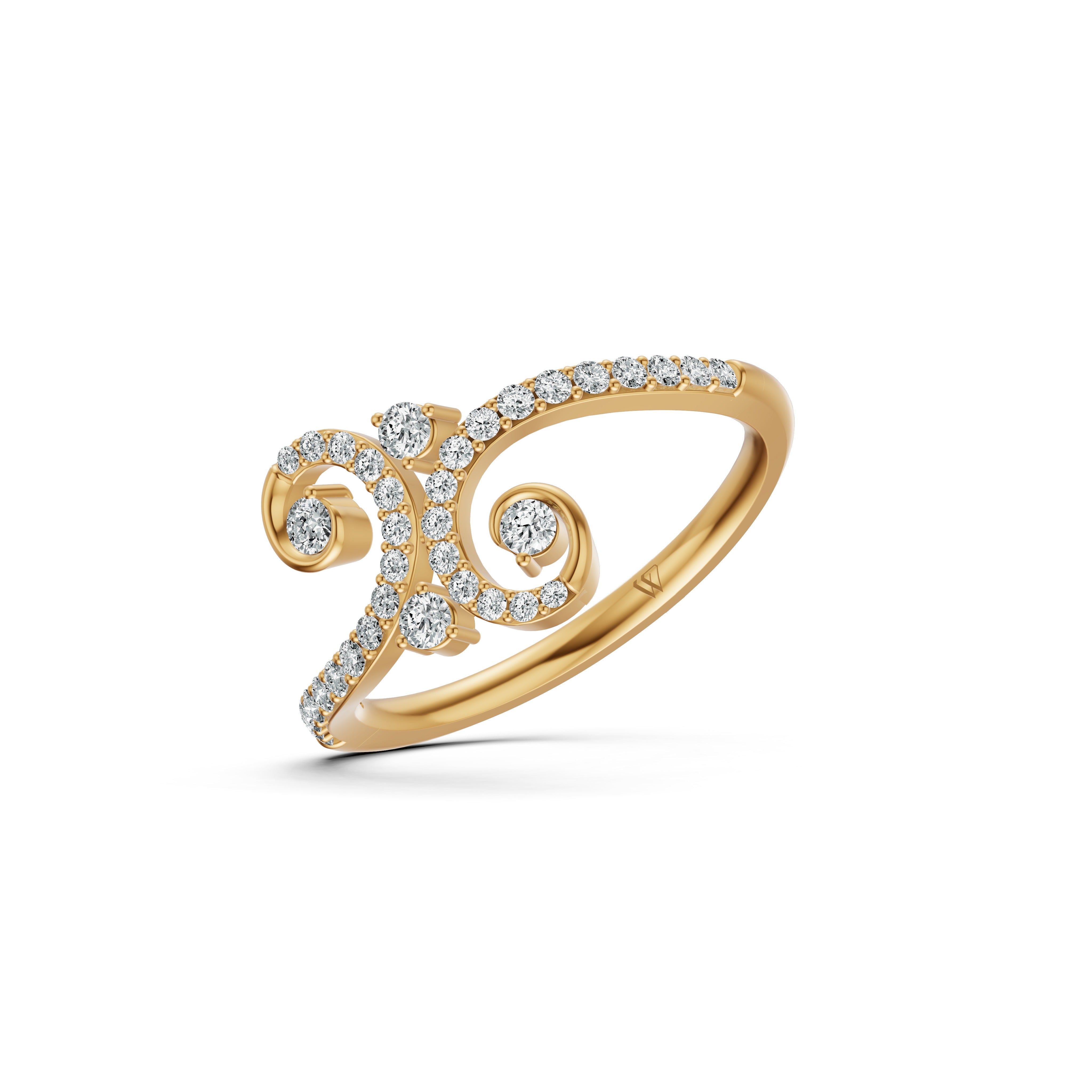 Blooming Fern Diamond Ring
