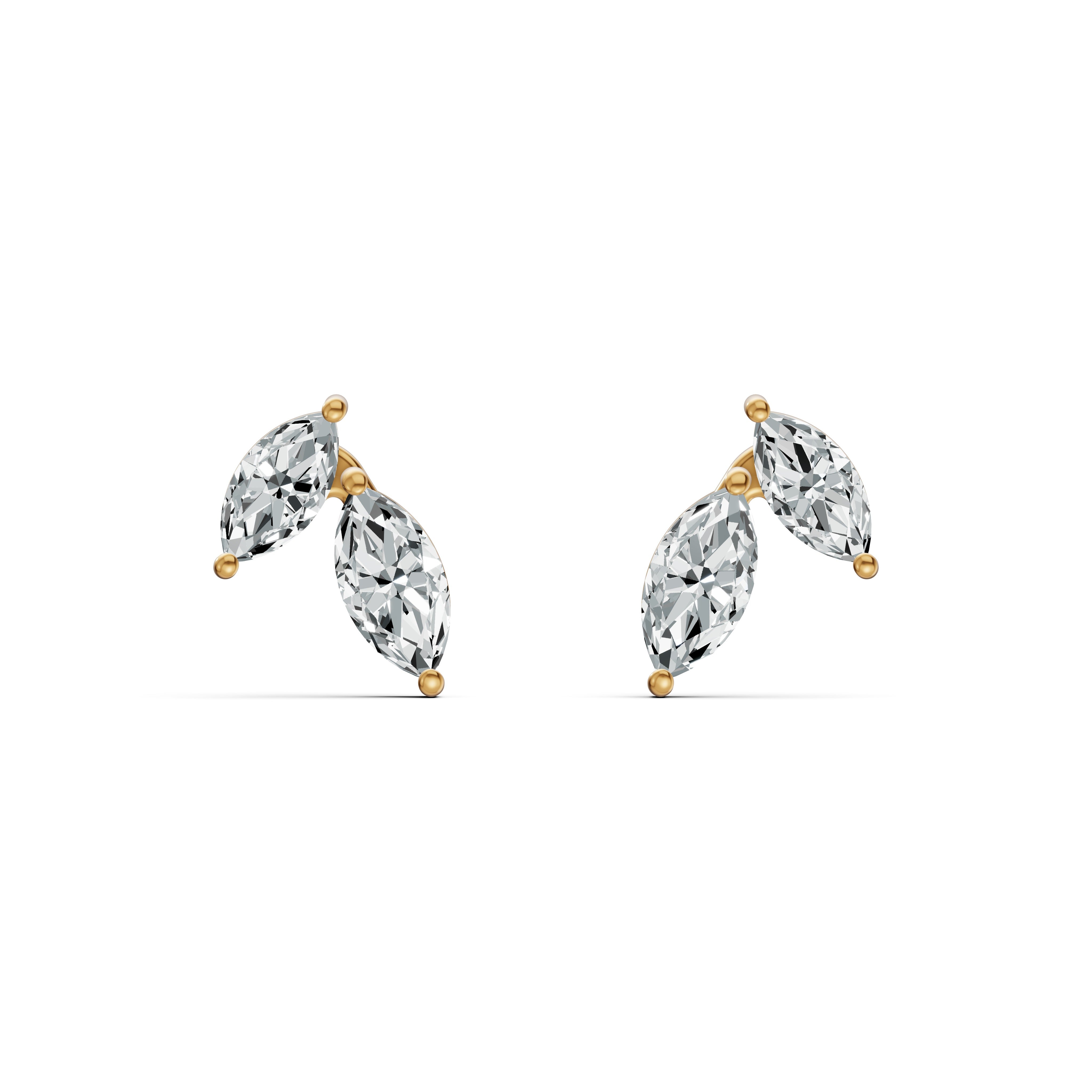 Twin Marquise Diamond Stud Earrings