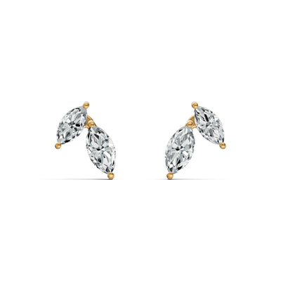 Twin Marquise Diamond Stud Earrings