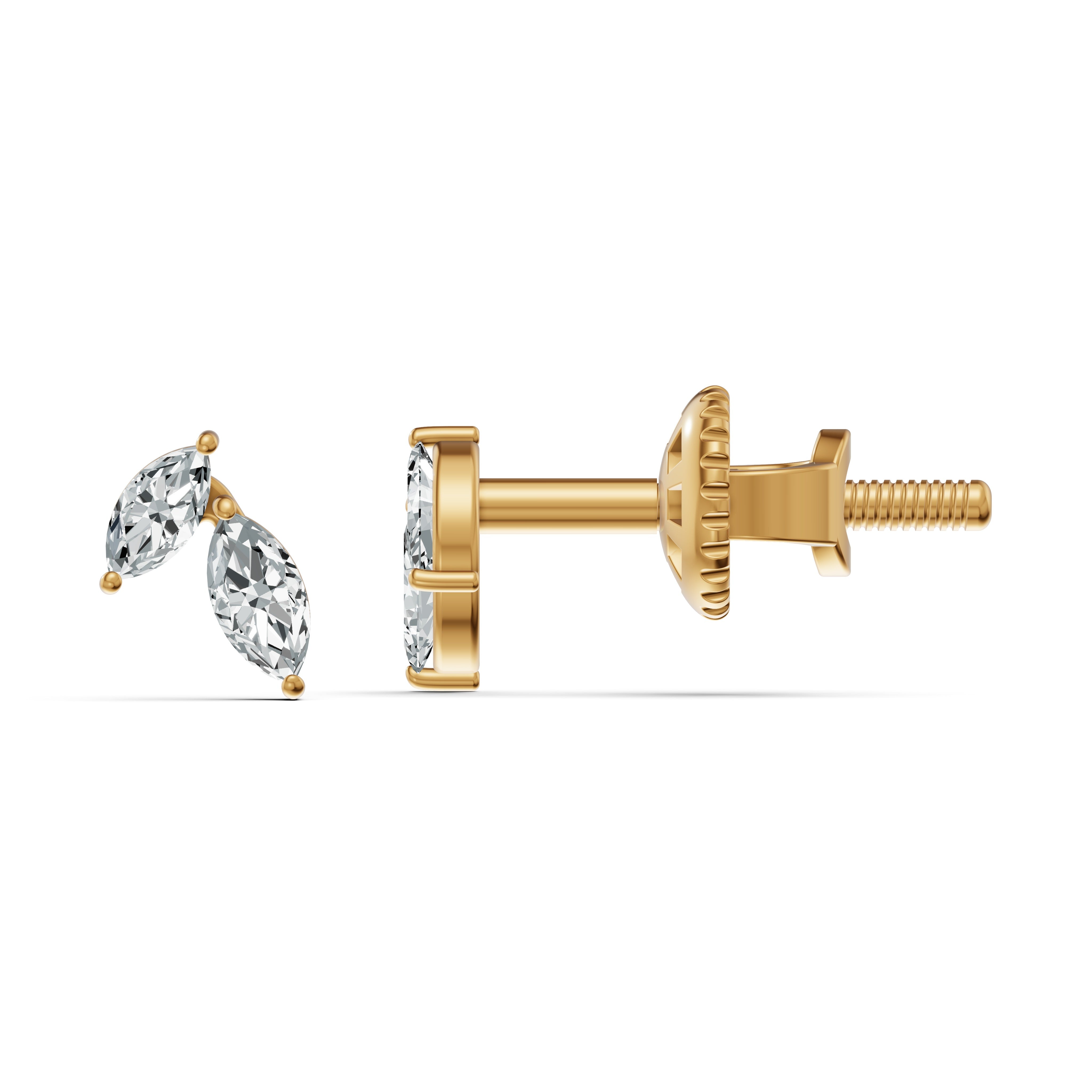 Twin Marquise Diamond Stud Earrings