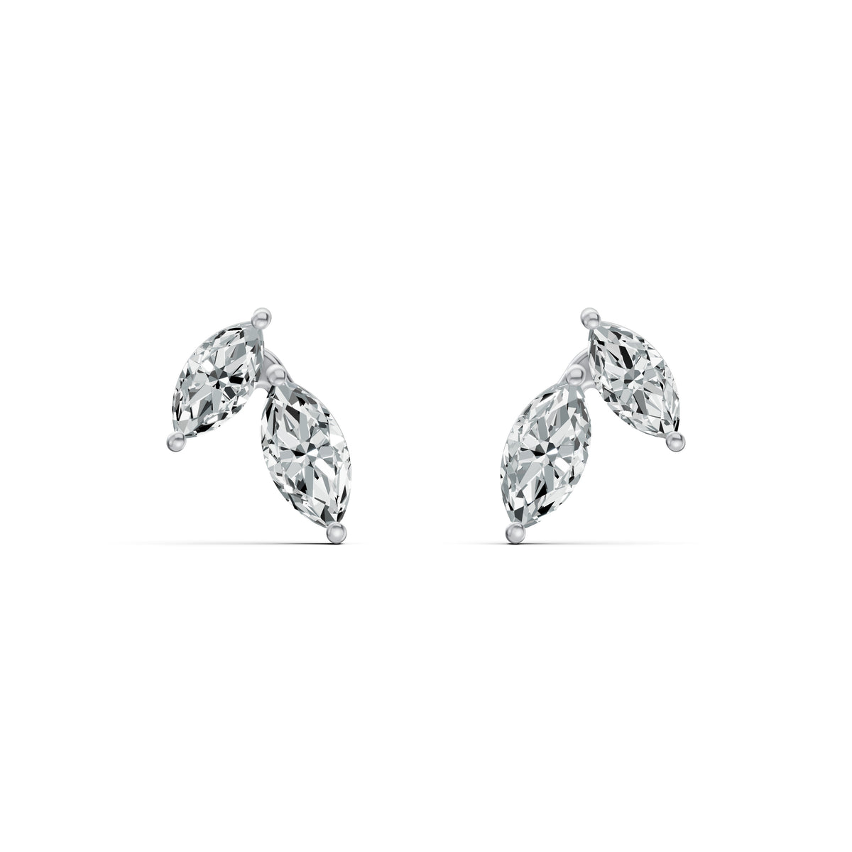 Twin Marquise Diamond Stud Earrings