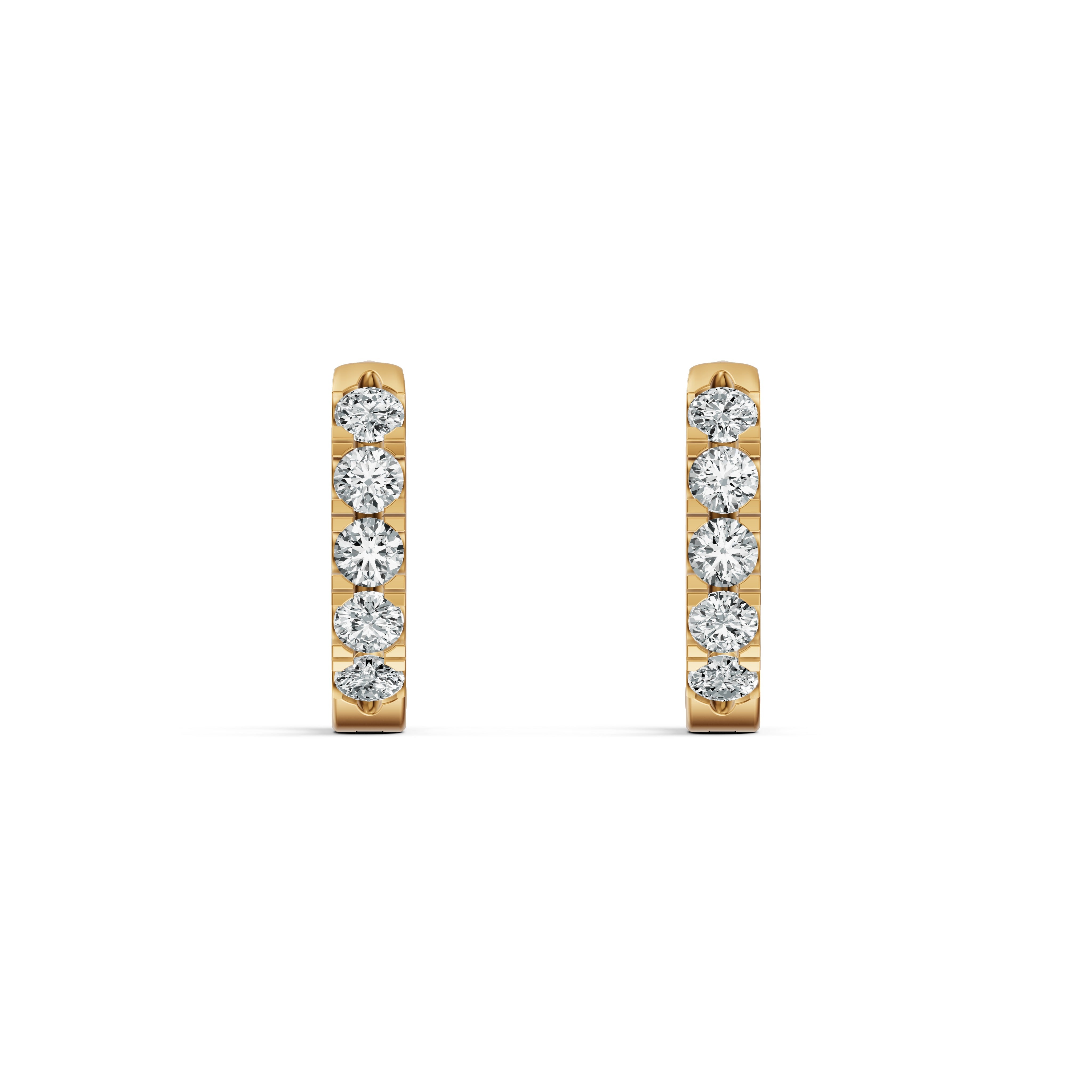 Classic Huggie Diamond Earrings