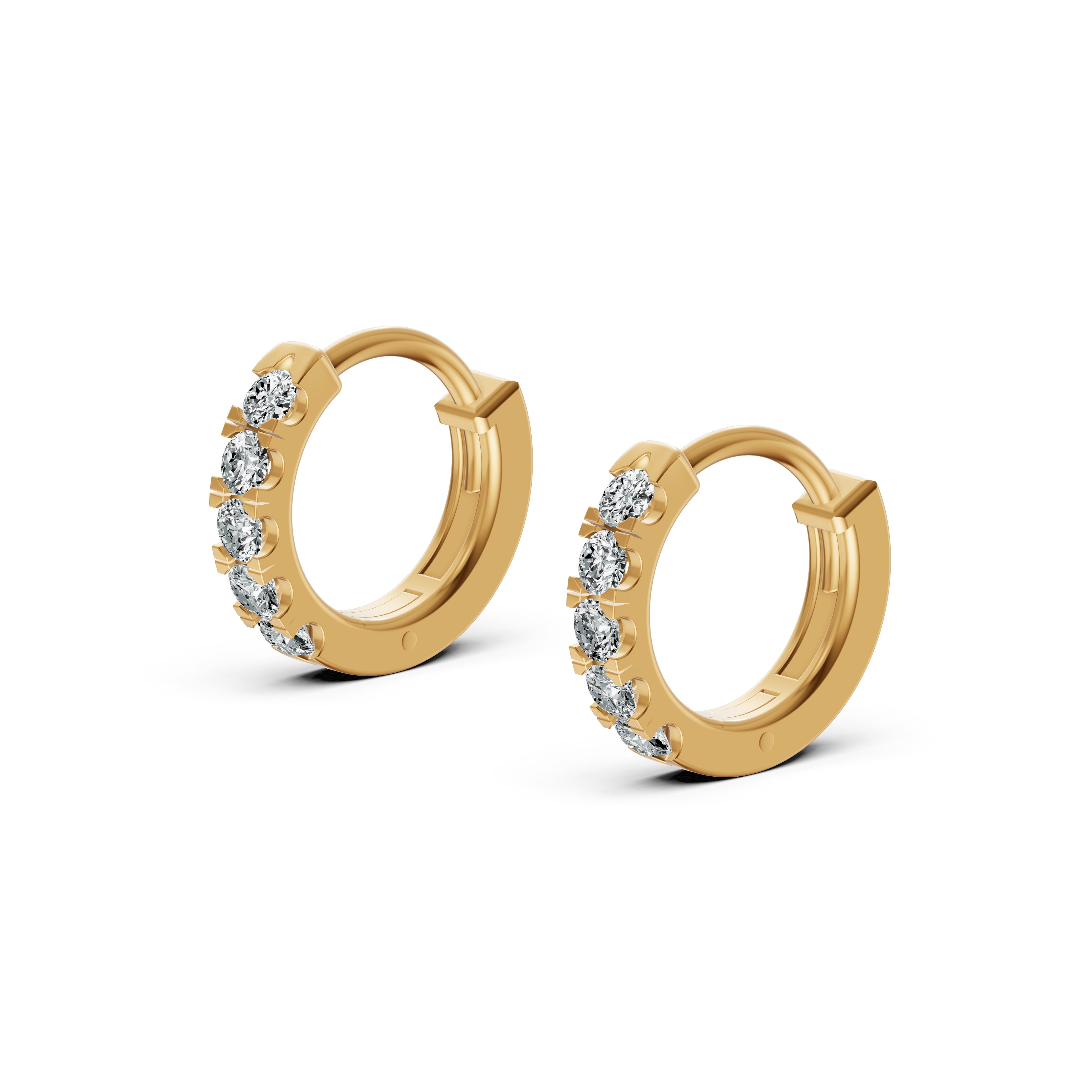 Classic Huggie Diamond Earrings