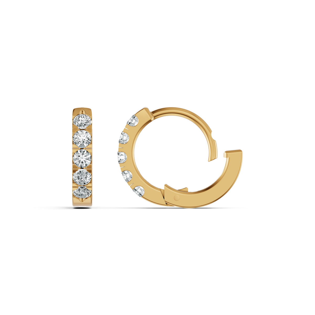 Classic Huggie Diamond Earrings