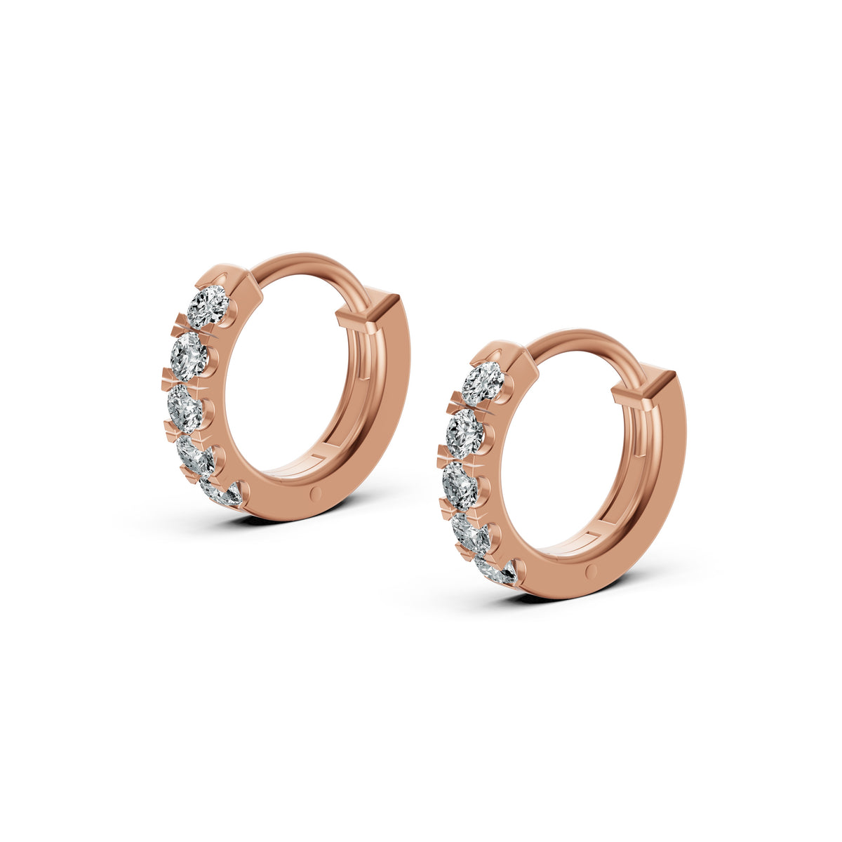 Classic Huggie Diamond Earrings