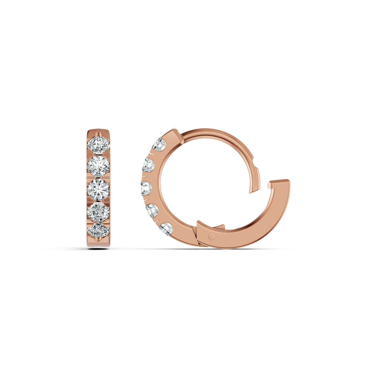 Classic Huggie Diamond Earrings