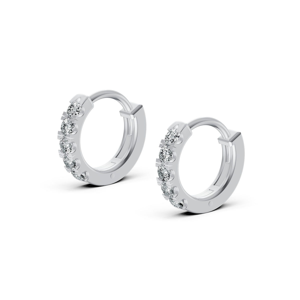 Classic Huggie Diamond Earrings