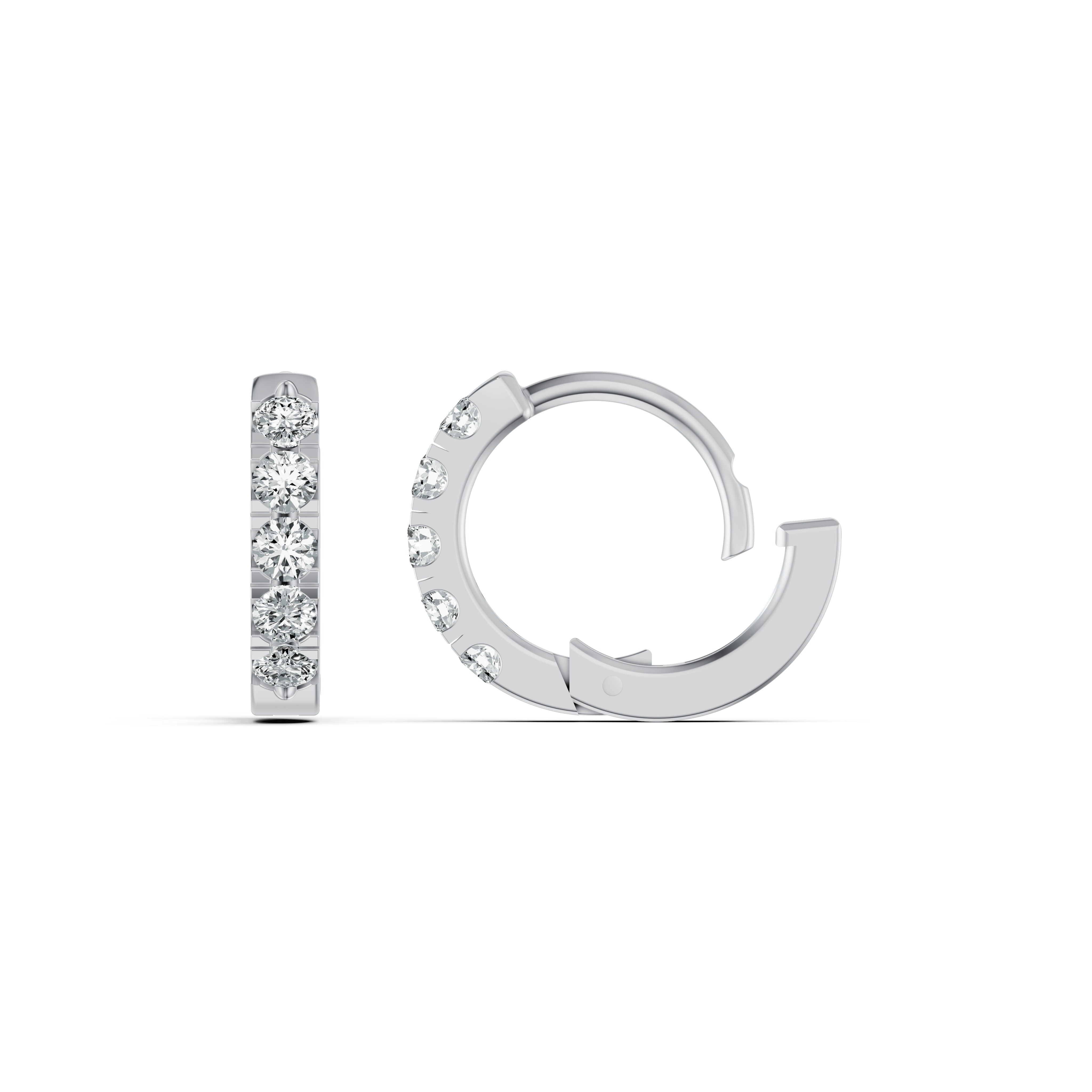 Classic Huggie Diamond Earrings
