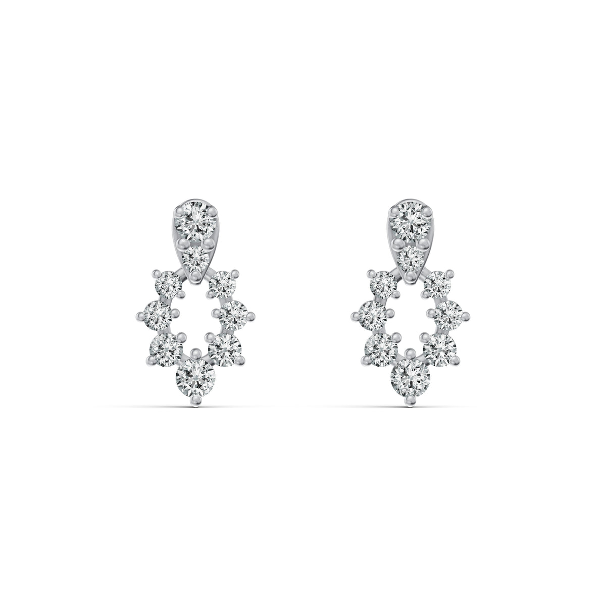 Radiant Garland Diamond Stud Earrings