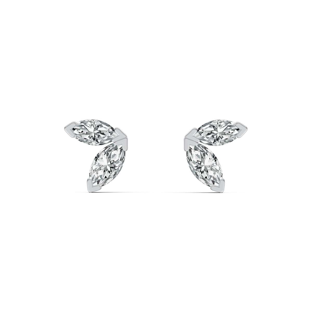 Marquise Duo Diamond Stud Earrings