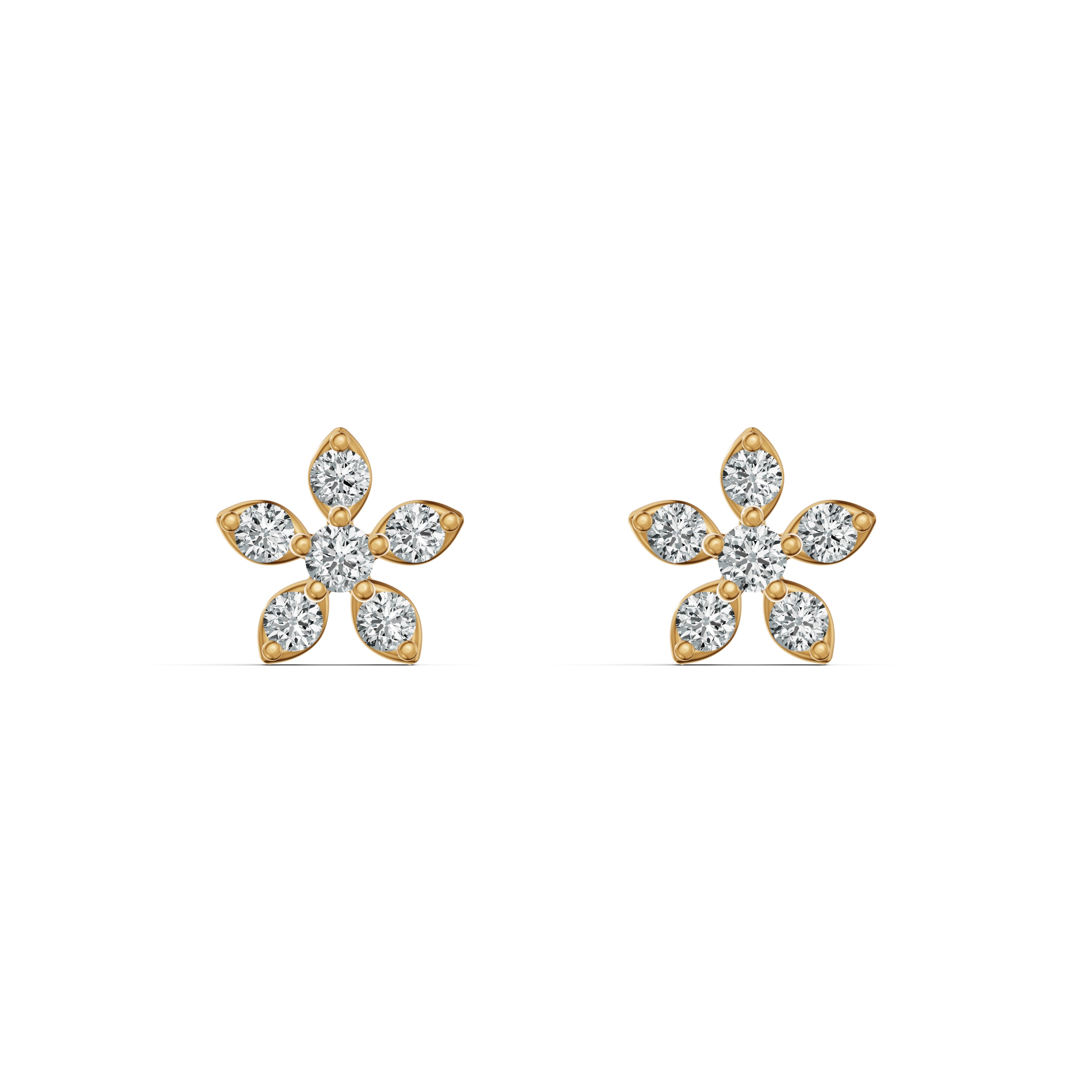 Petite Bloom Diamond Stud Earrings