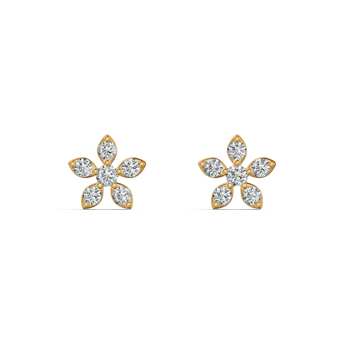 Petite Bloom Diamond Stud Earrings