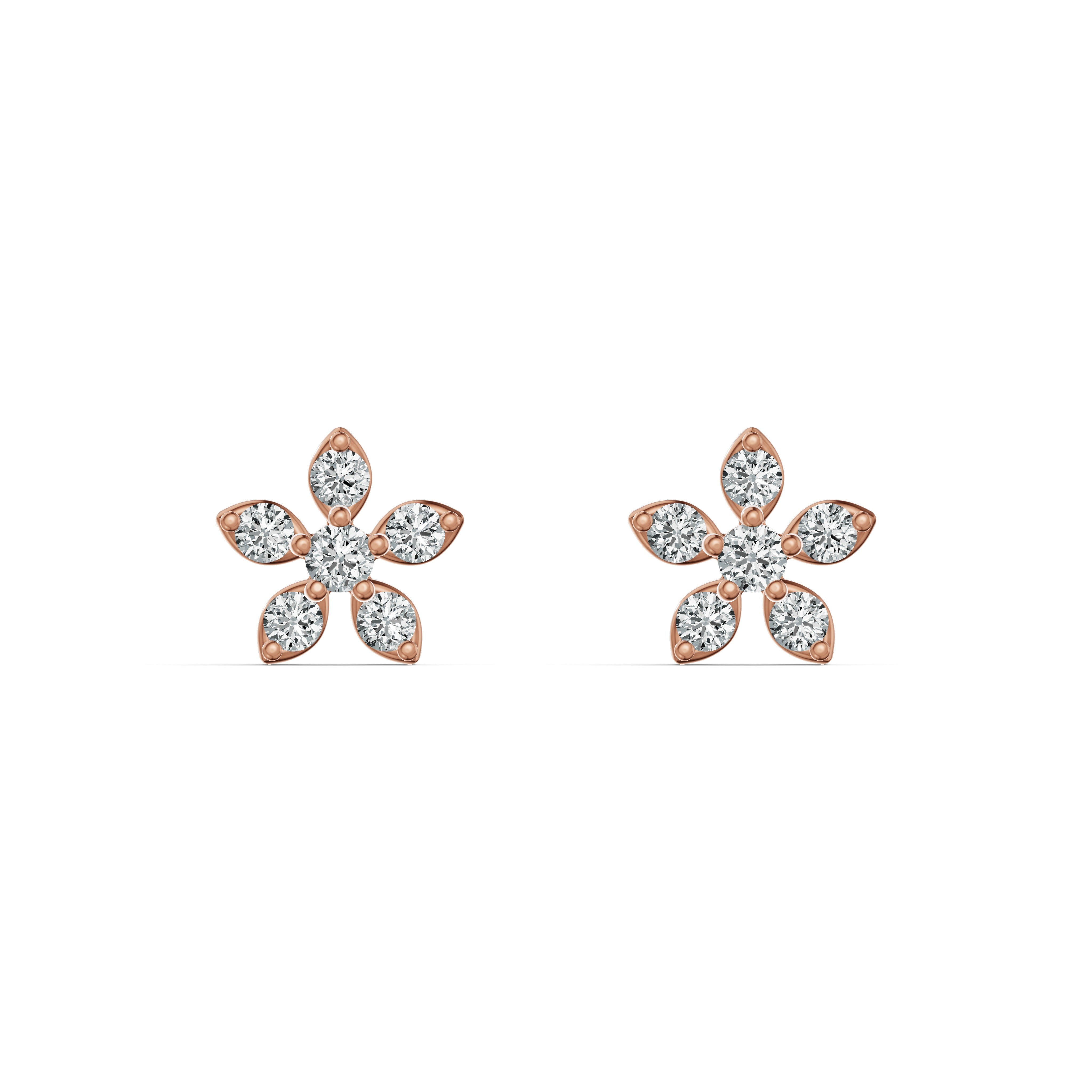 Petite Bloom Diamond Stud Earrings