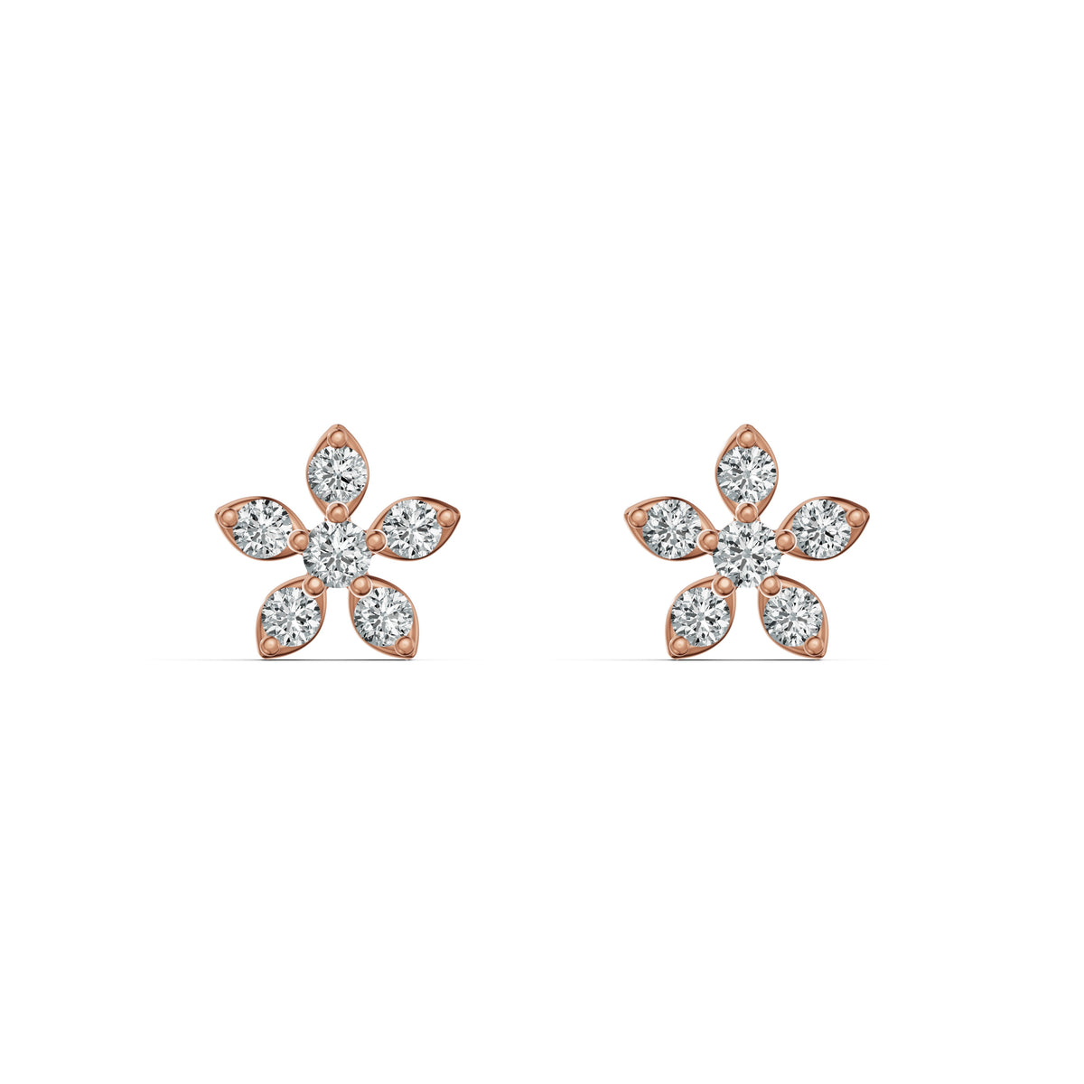 Petite Bloom Diamond Stud Earrings