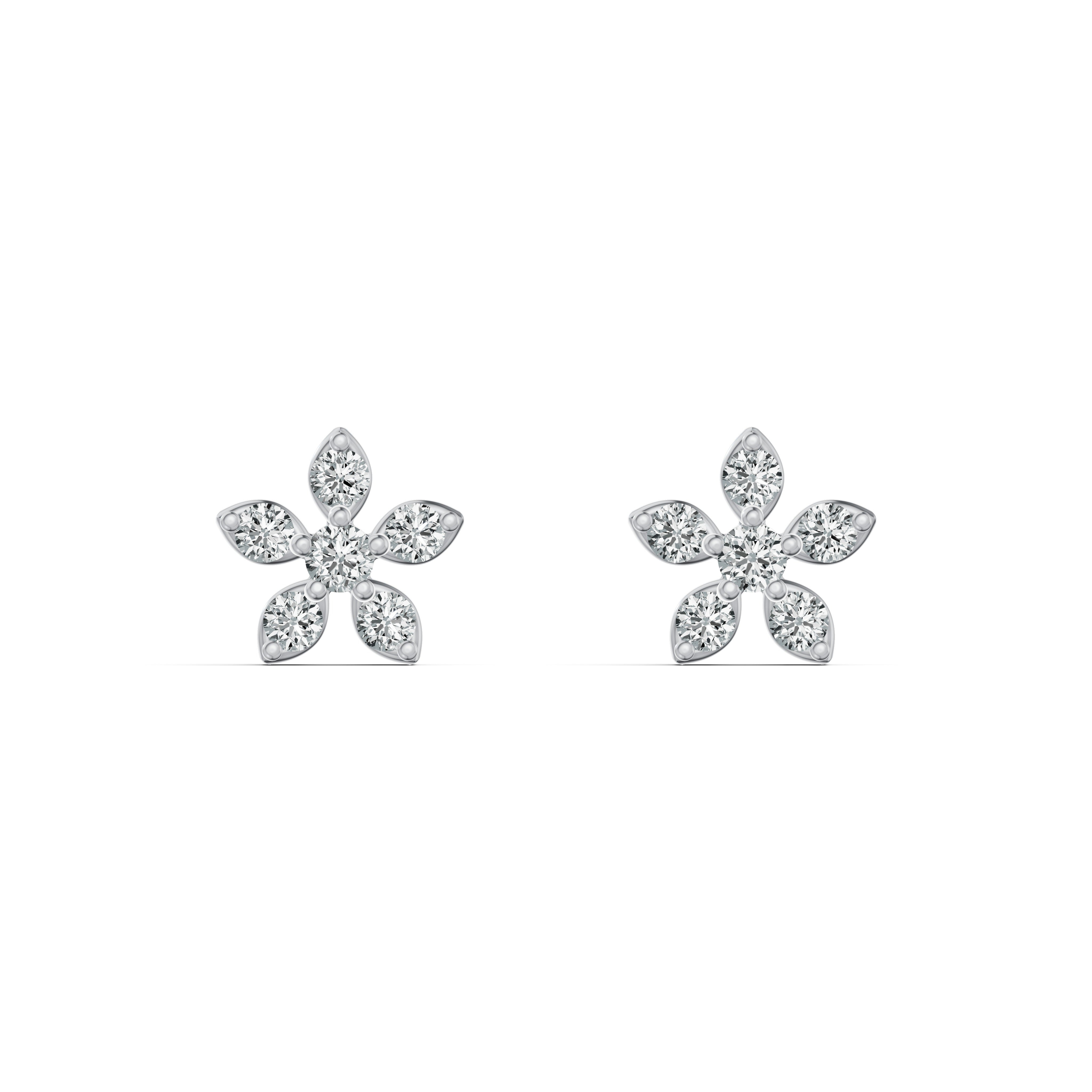 Petite Bloom Diamond Stud Earrings