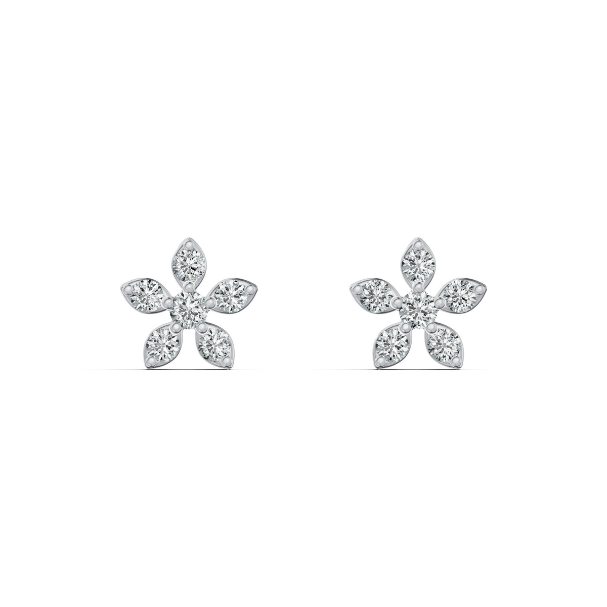 Petite Bloom Diamond Stud Earrings