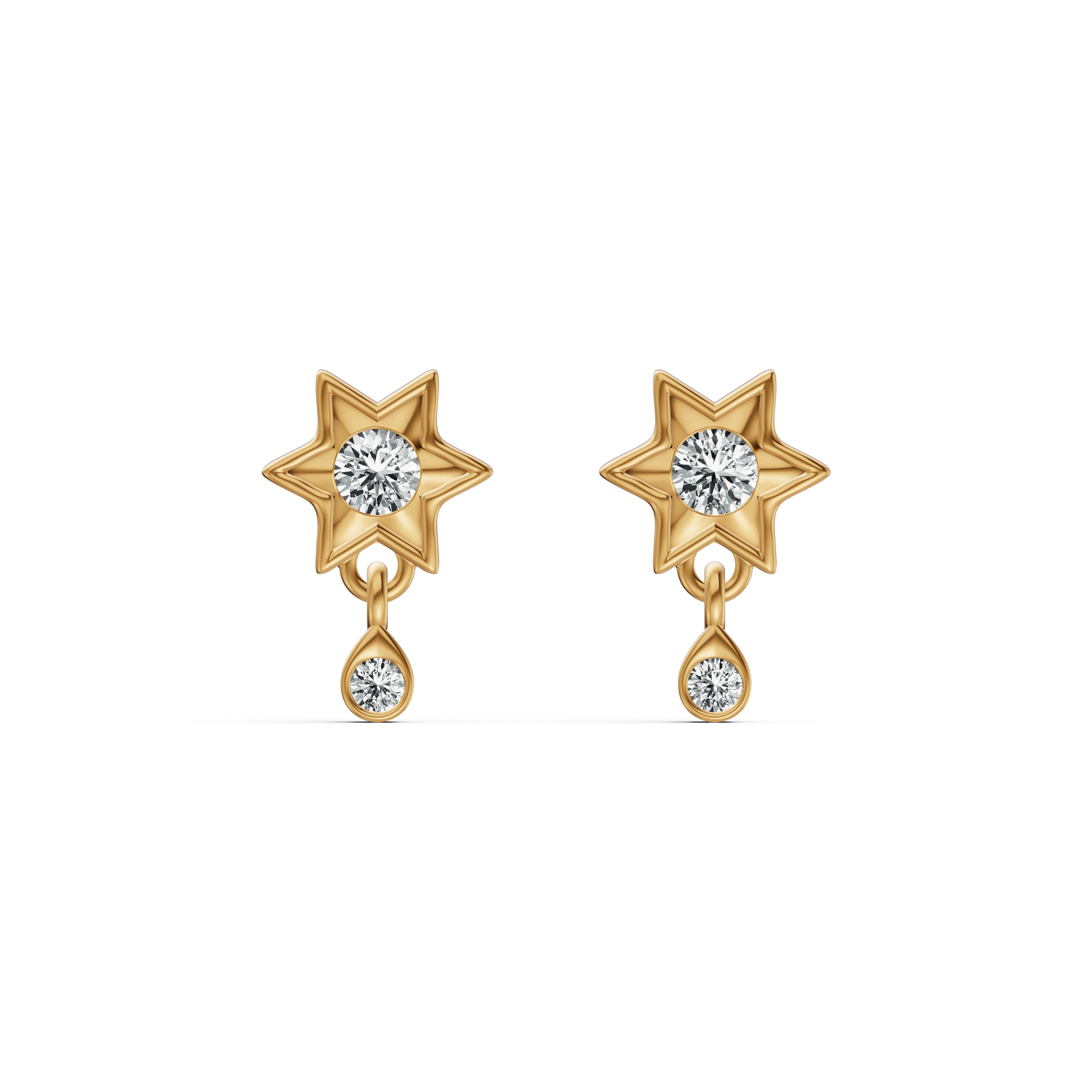 Twinkle Star Diamond Drop Earrings