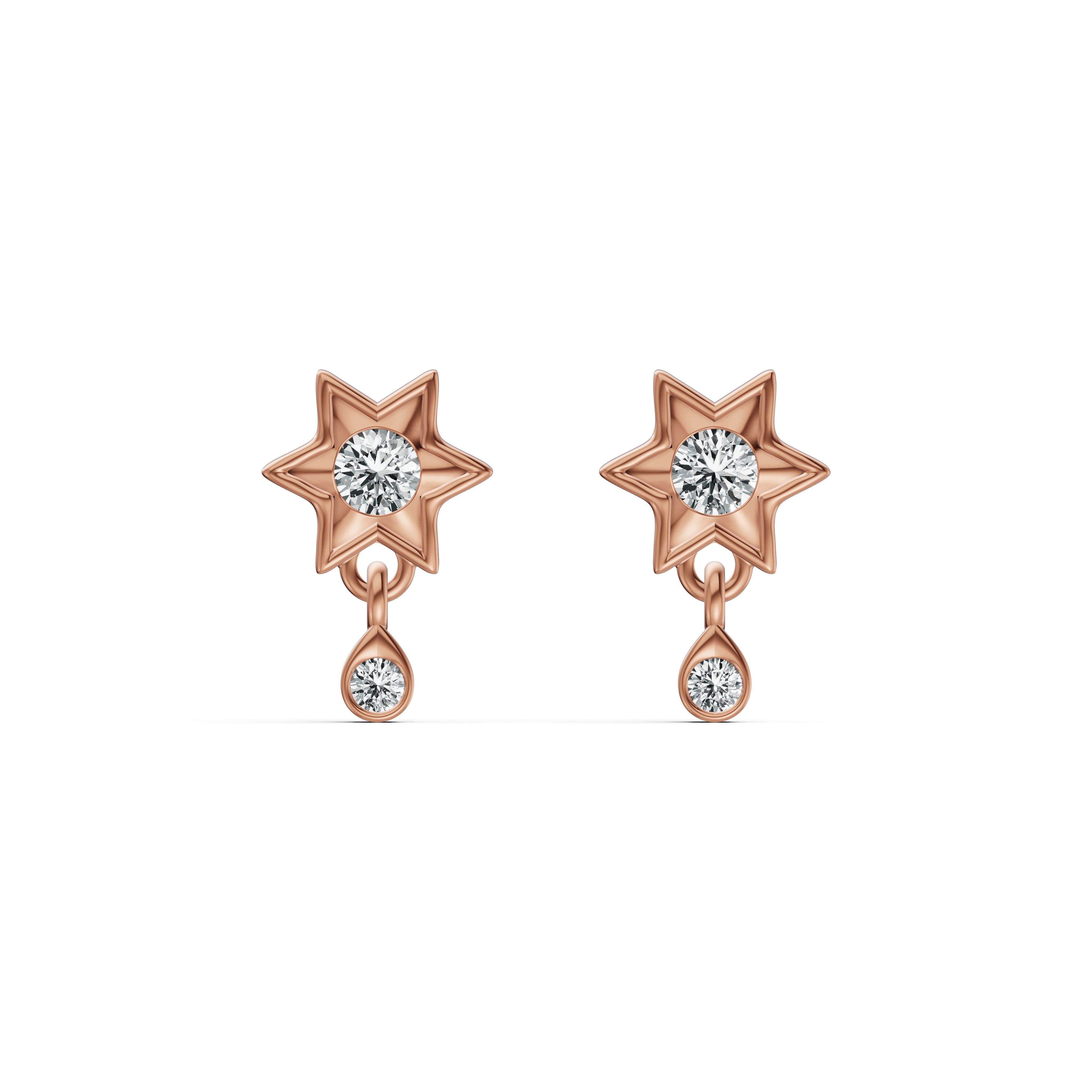 Twinkle Star Diamond Drop Earrings