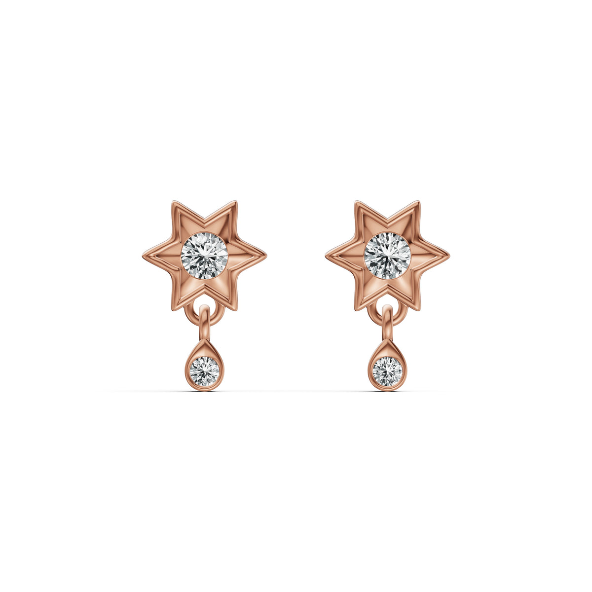 Twinkle Star Diamond Drop Earrings