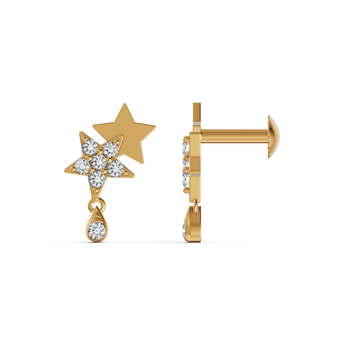 Starry Night Drop Diamond Earrings