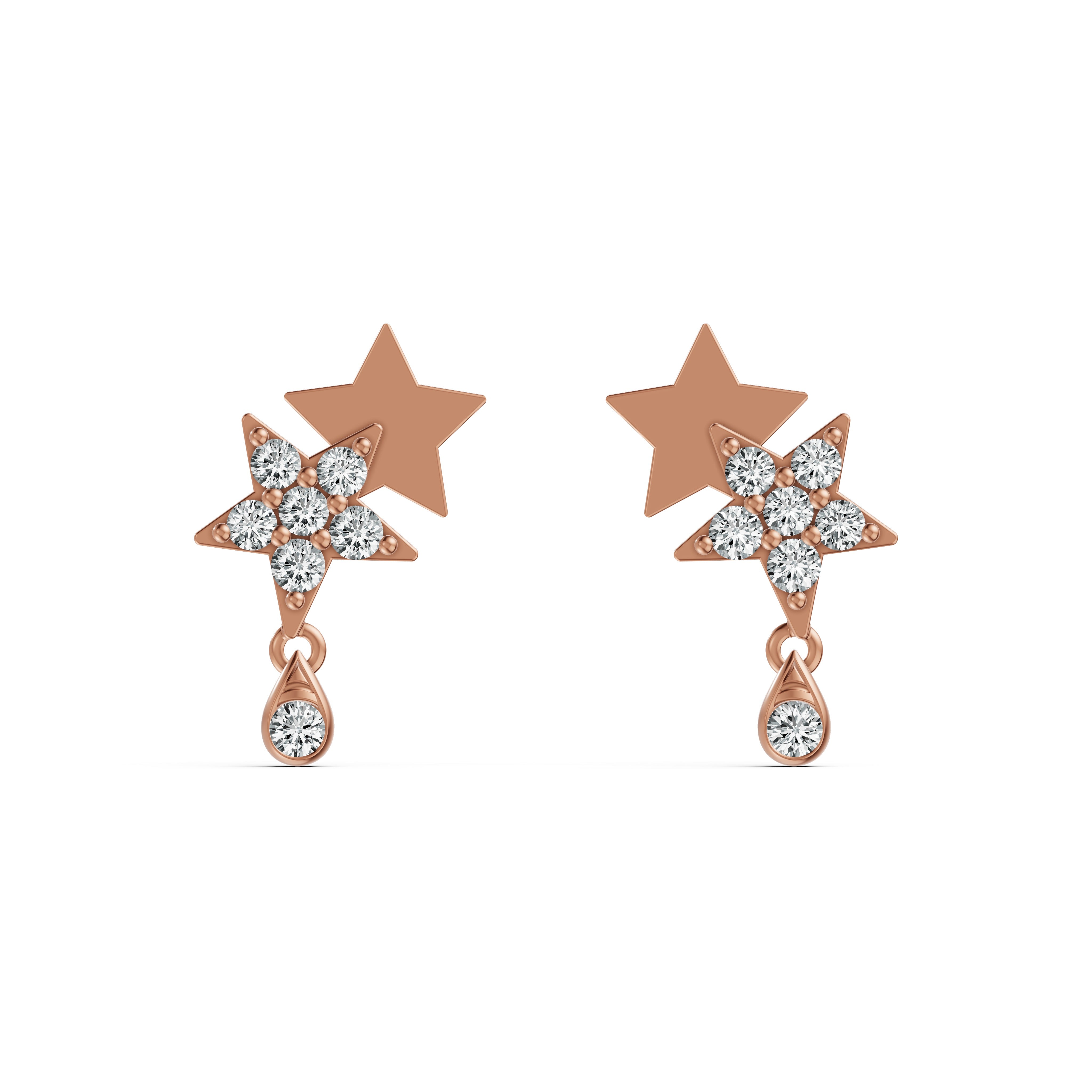 Starry Night Drop Diamond Earrings