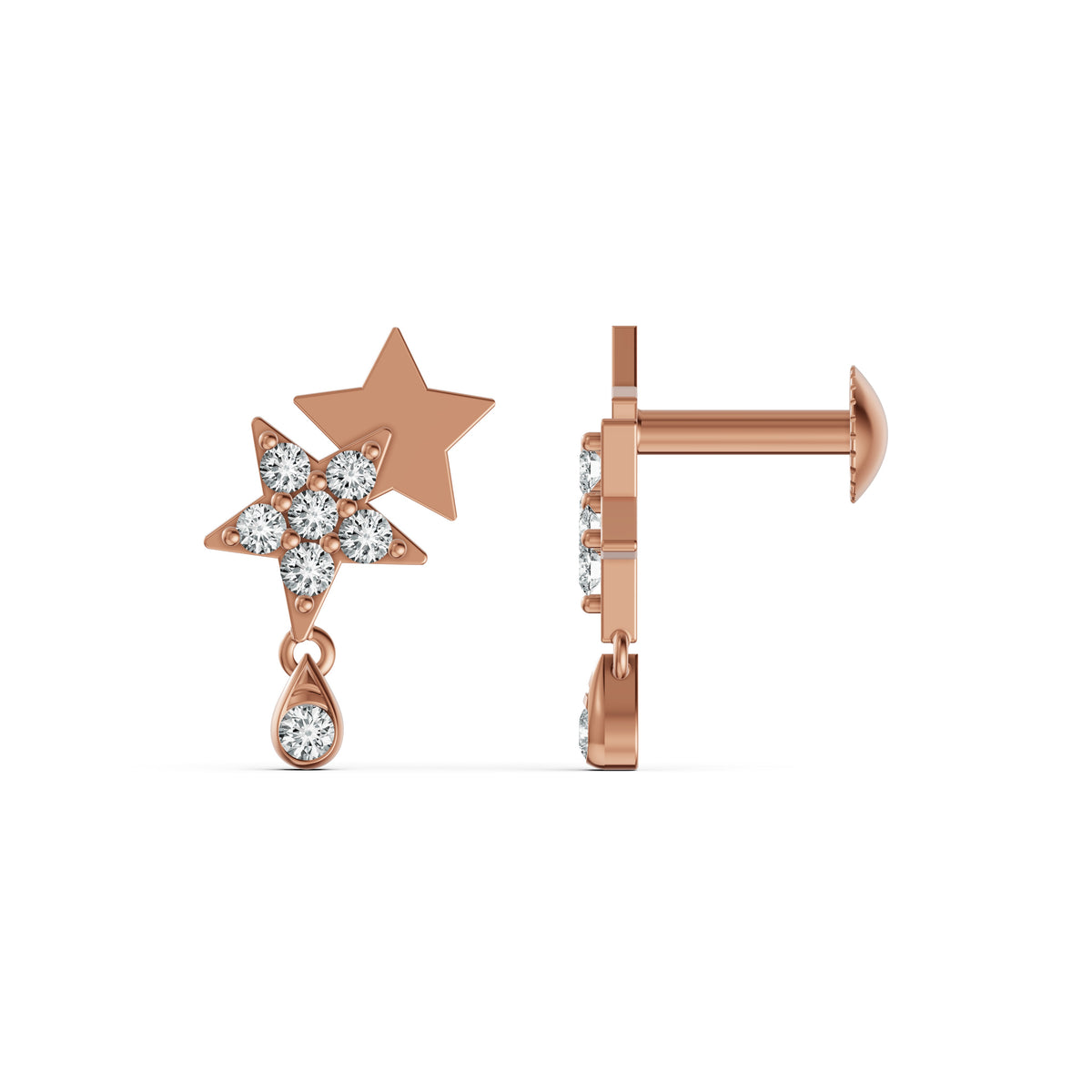 Starry Night Drop Diamond Earrings
