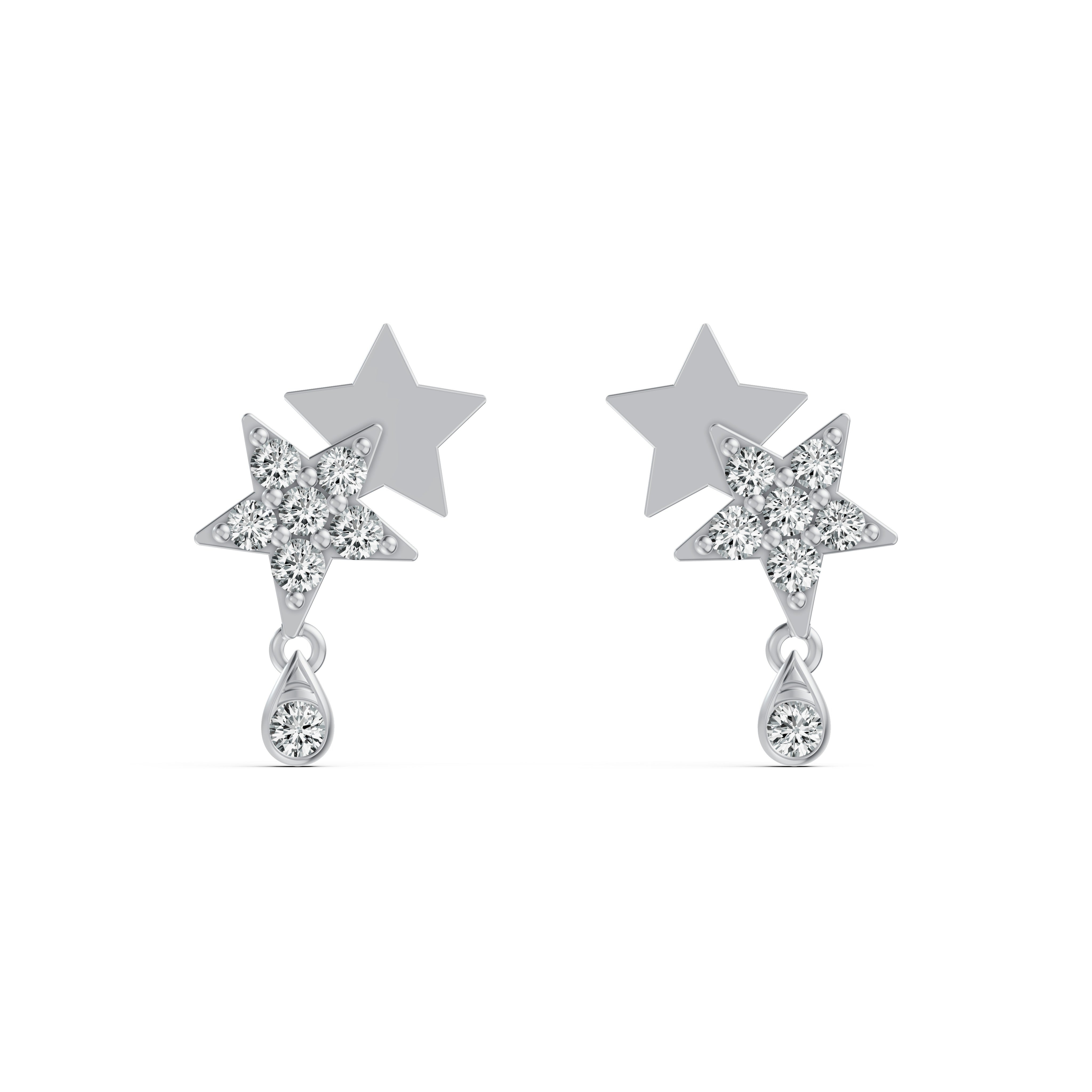 Starry Night Drop Diamond Earrings