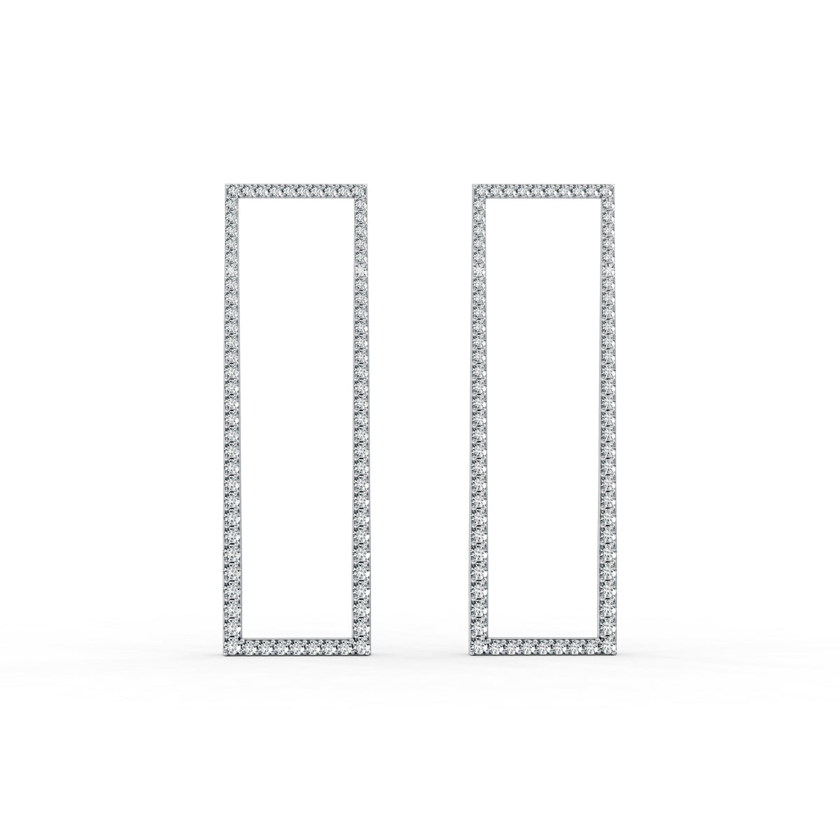 Luxe Rectangle Diamond Earrings