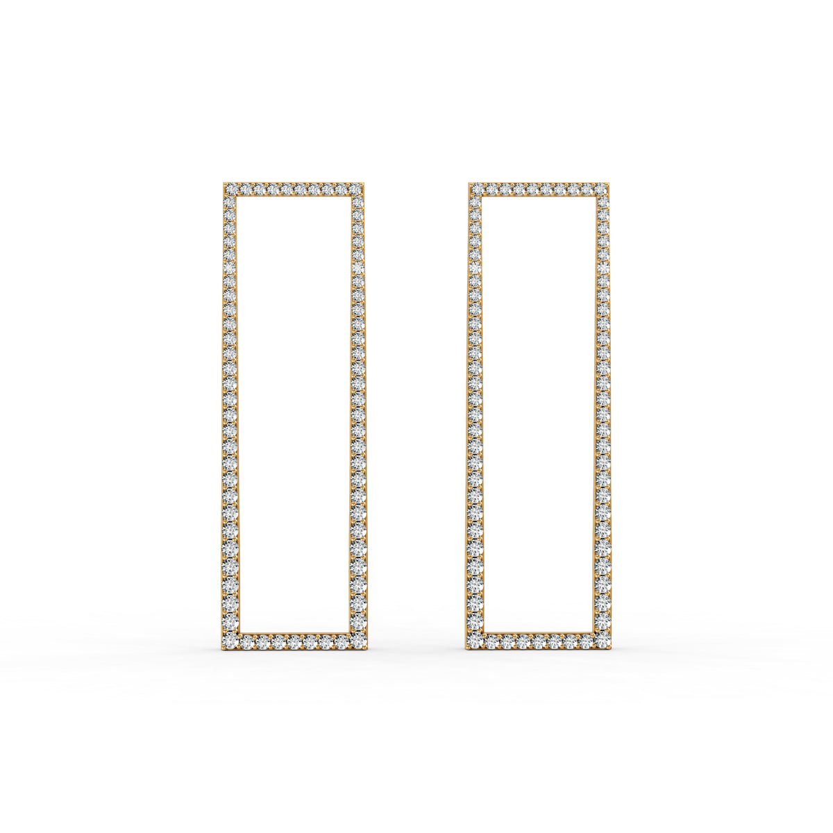 Luxe Rectangle Diamond Earrings