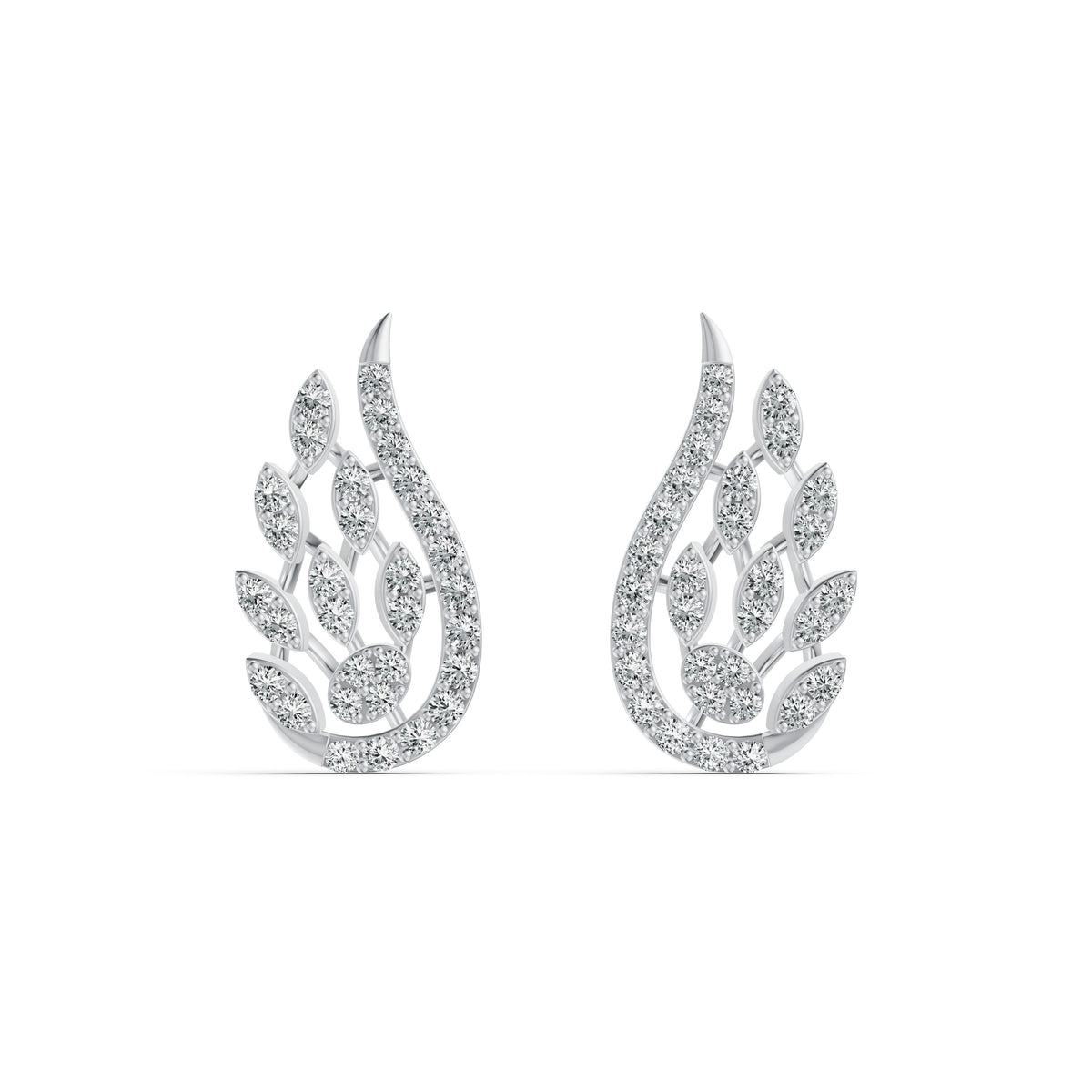 Paisley Diamond Stud Earrings