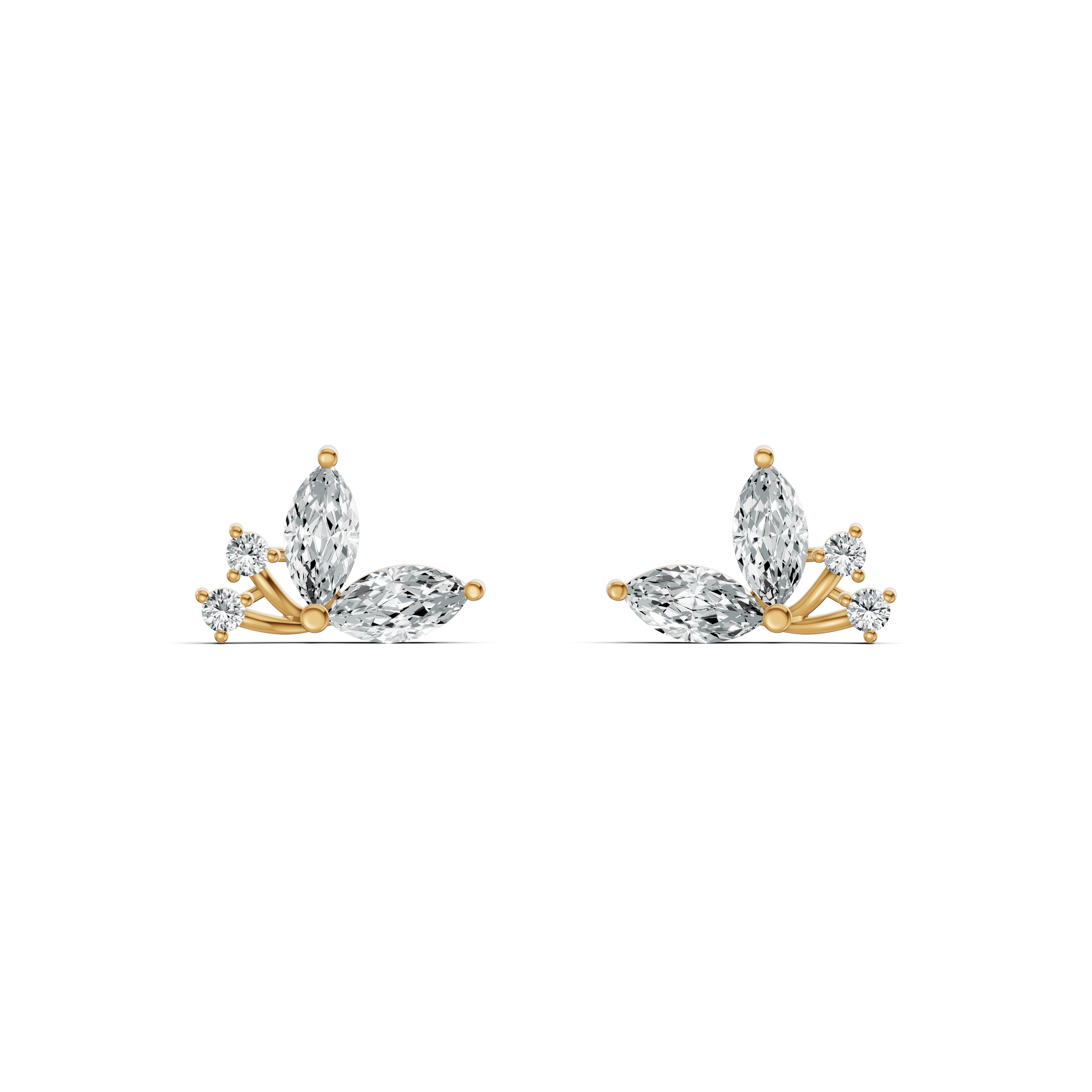 Petite Fleur Diamond Stud Earrings