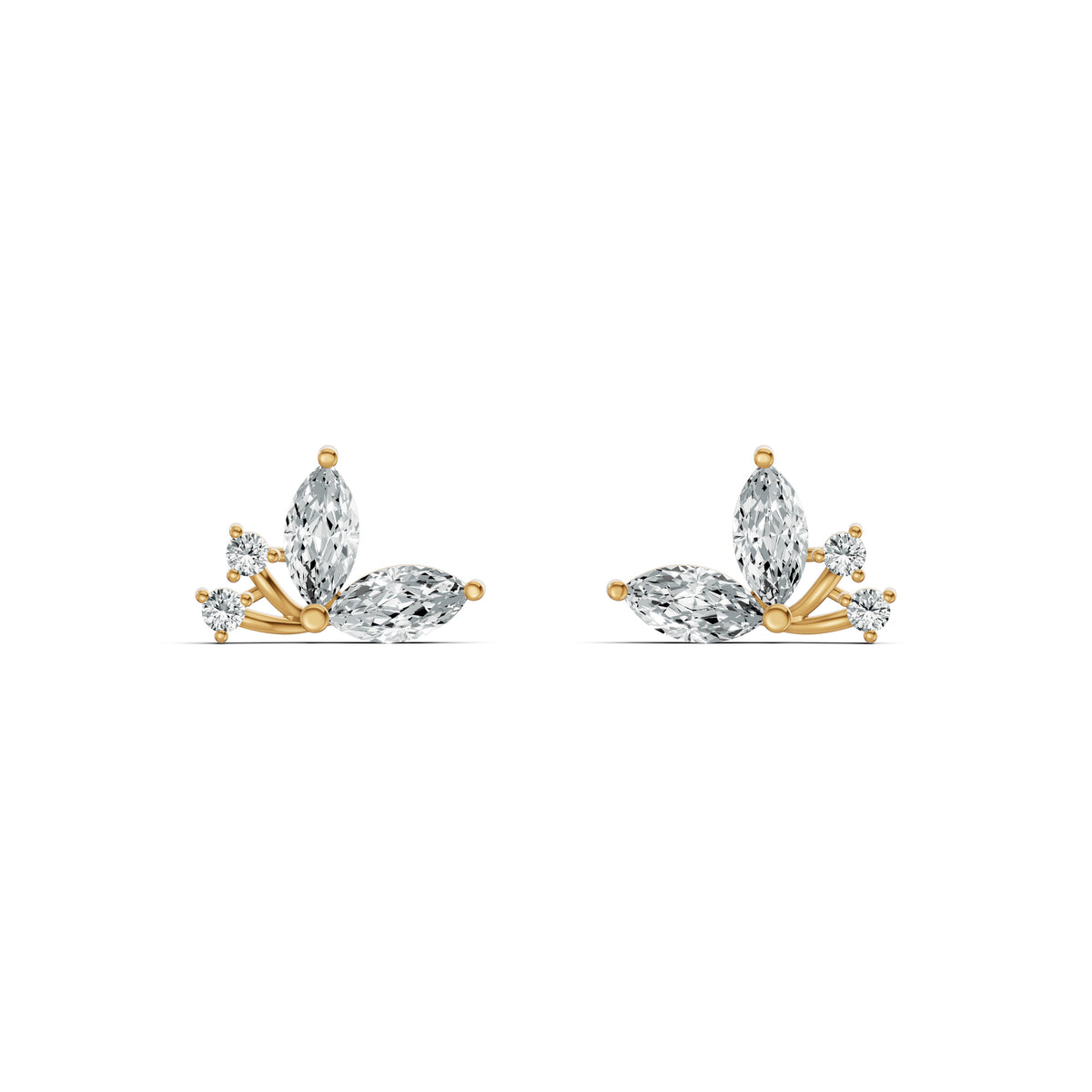 Petite Fleur Diamond Stud Earrings
