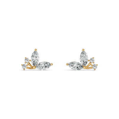Petite Fleur Diamond Stud Earrings