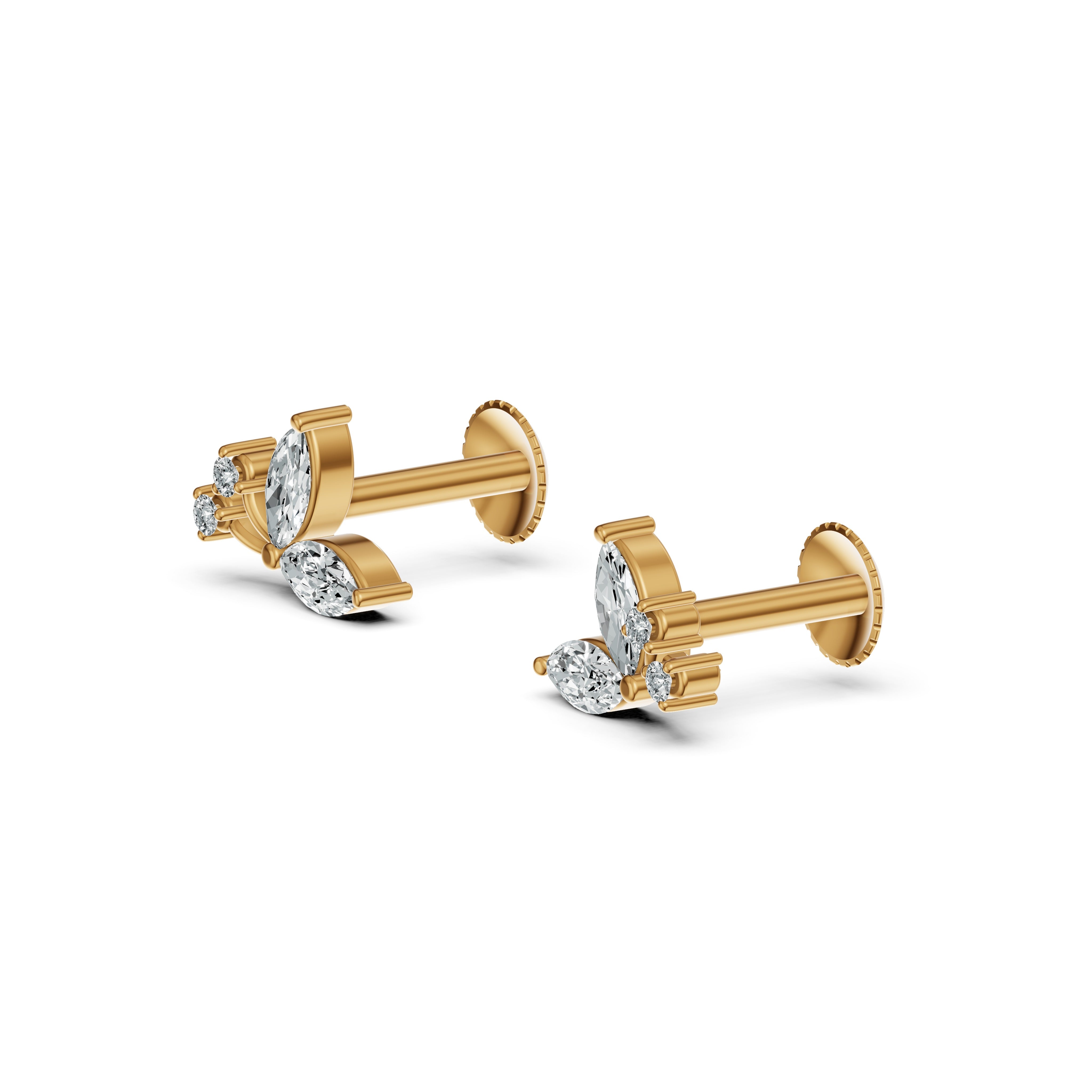 Petite Fleur Diamond Stud Earrings