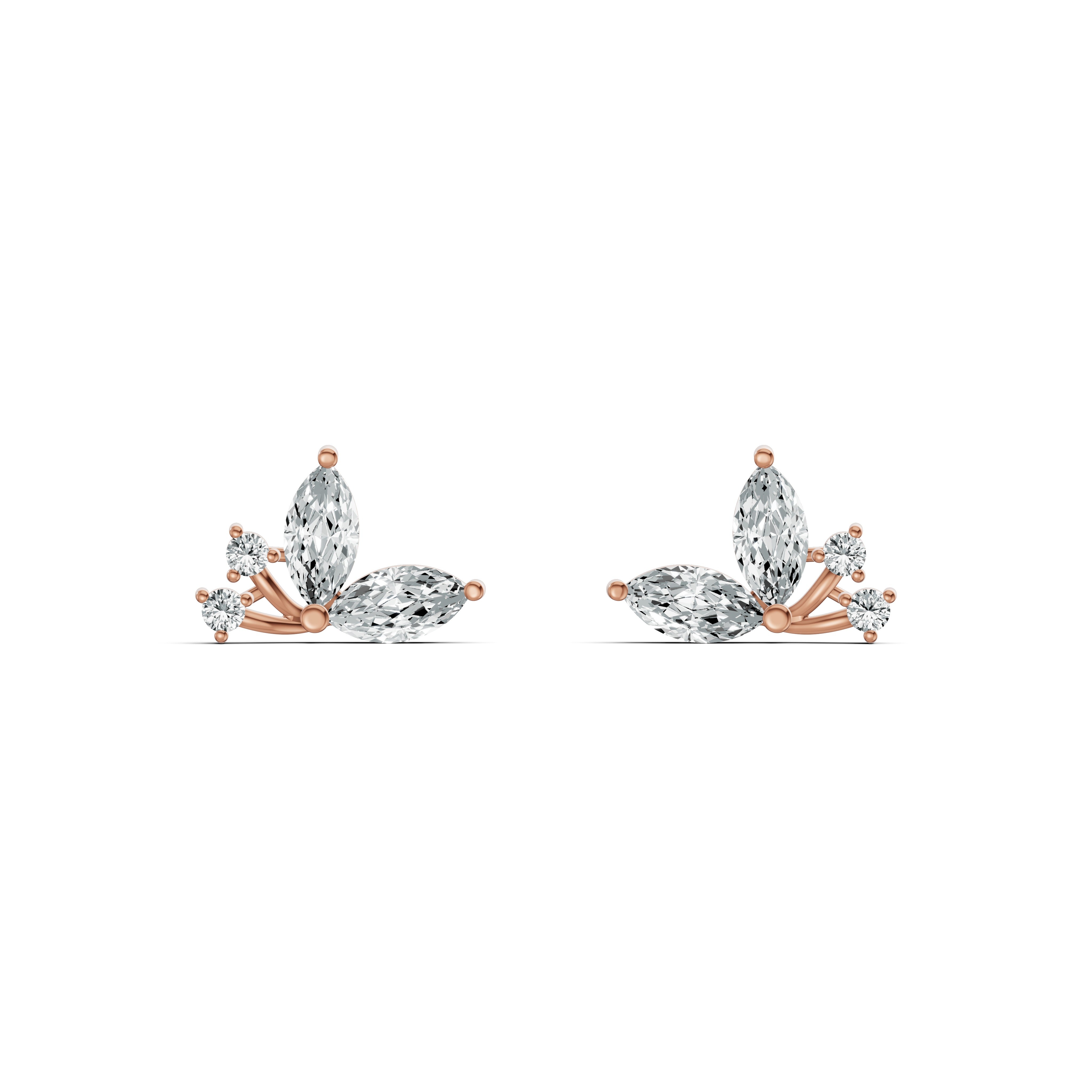 Petite Fleur Diamond Stud Earrings