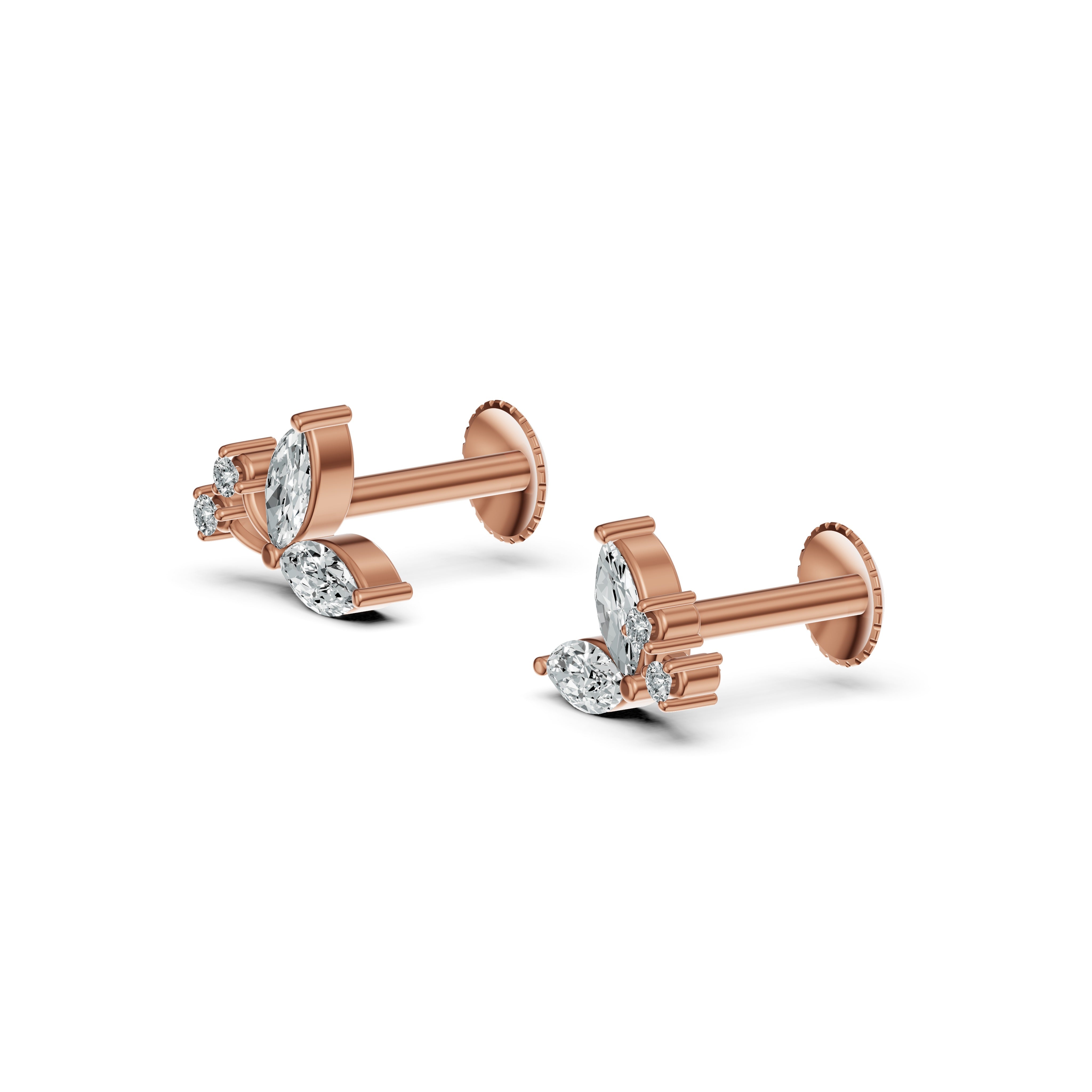 Petite Fleur Diamond Stud Earrings