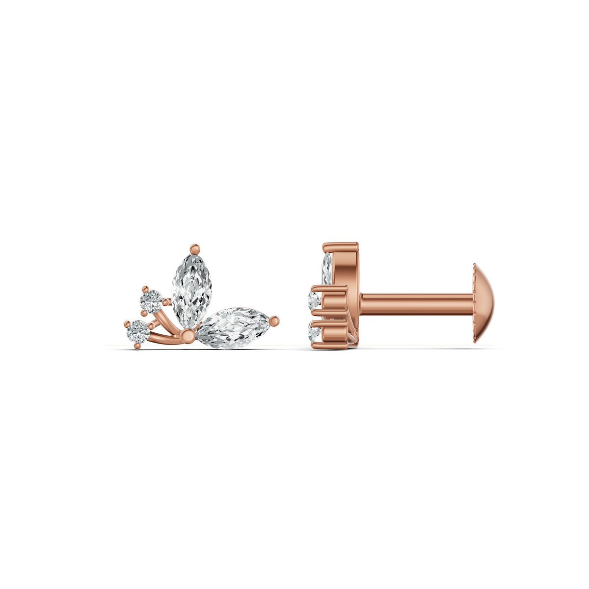 Petite Fleur Diamond Stud Earrings