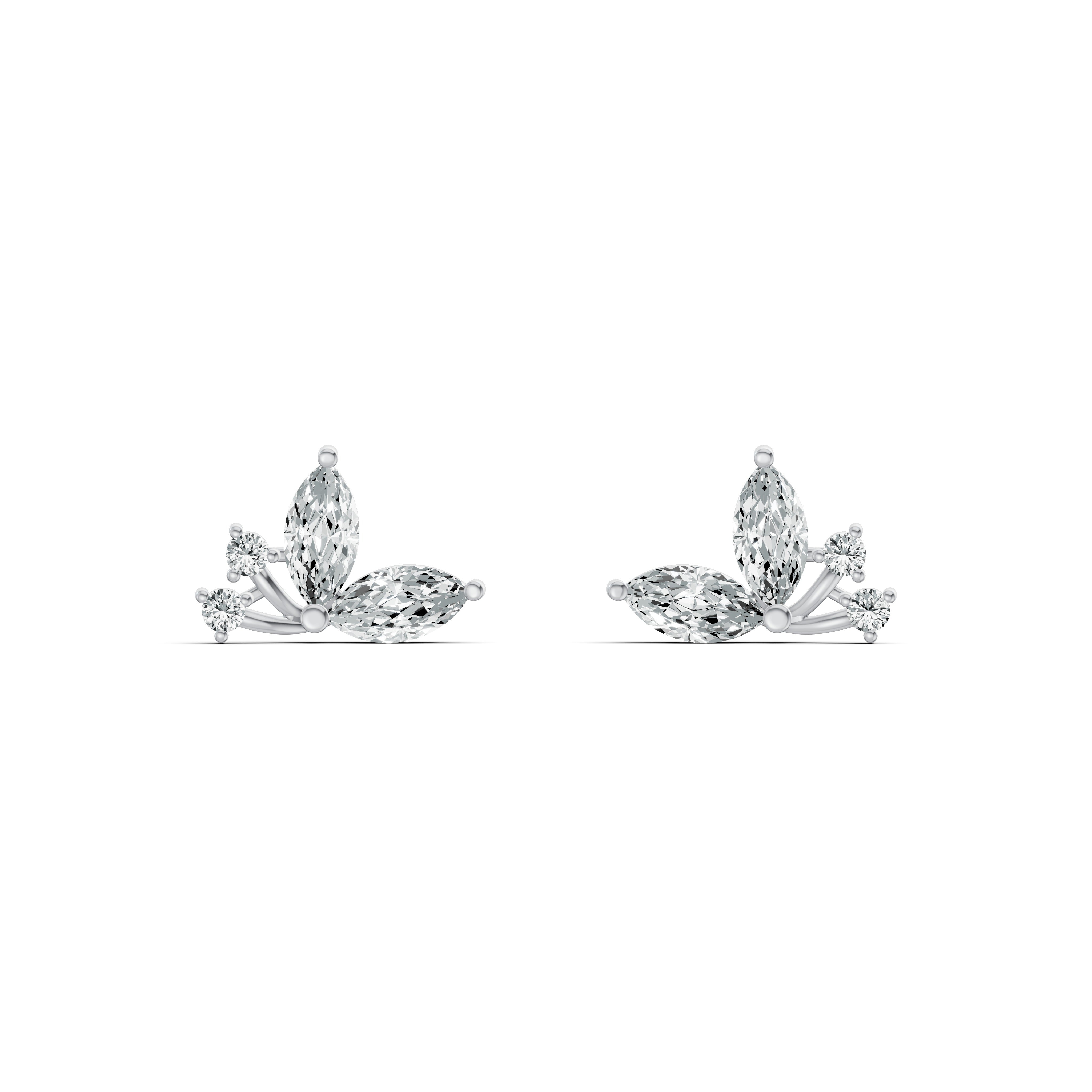 Petite Fleur Diamond Stud Earrings