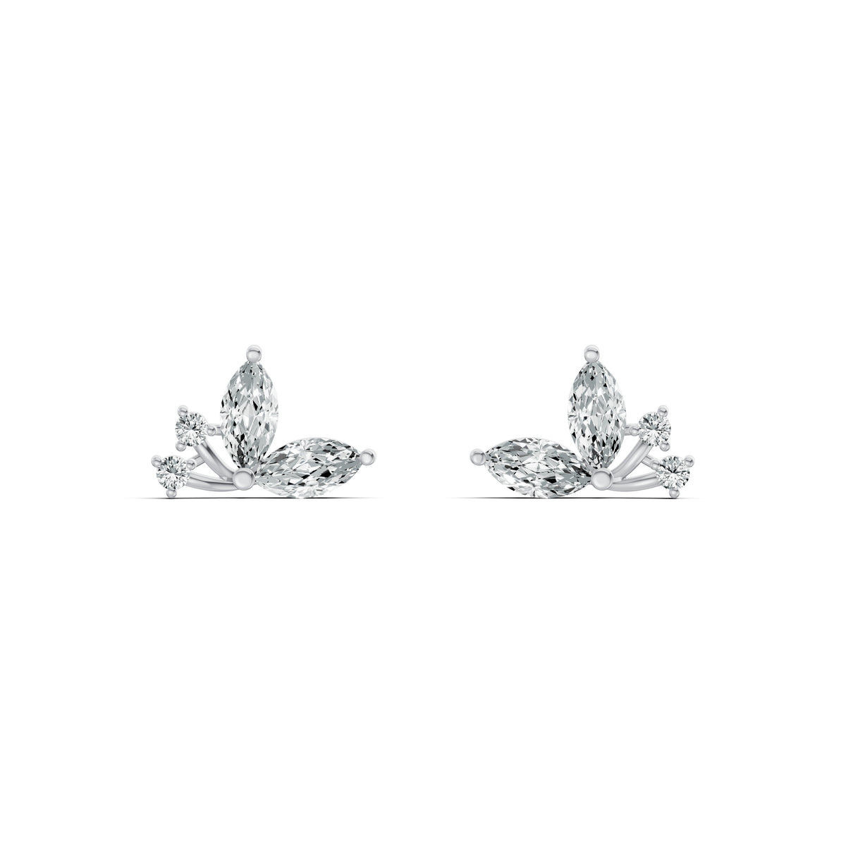 Petite Fleur Diamond Stud Earrings