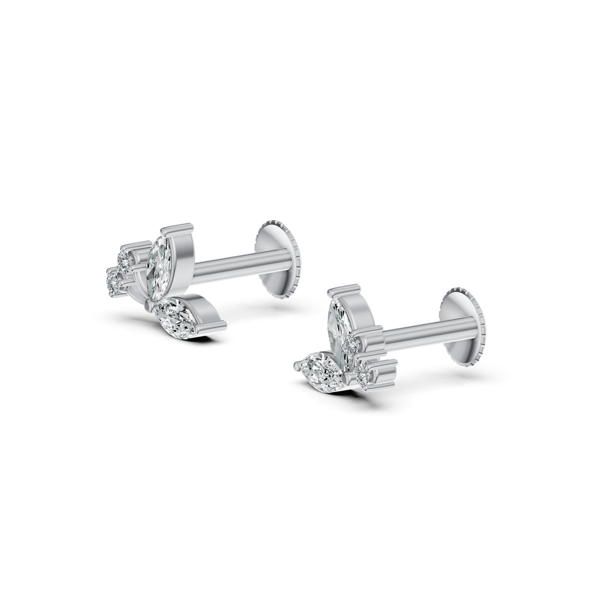 Petite Fleur Diamond Stud Earrings
