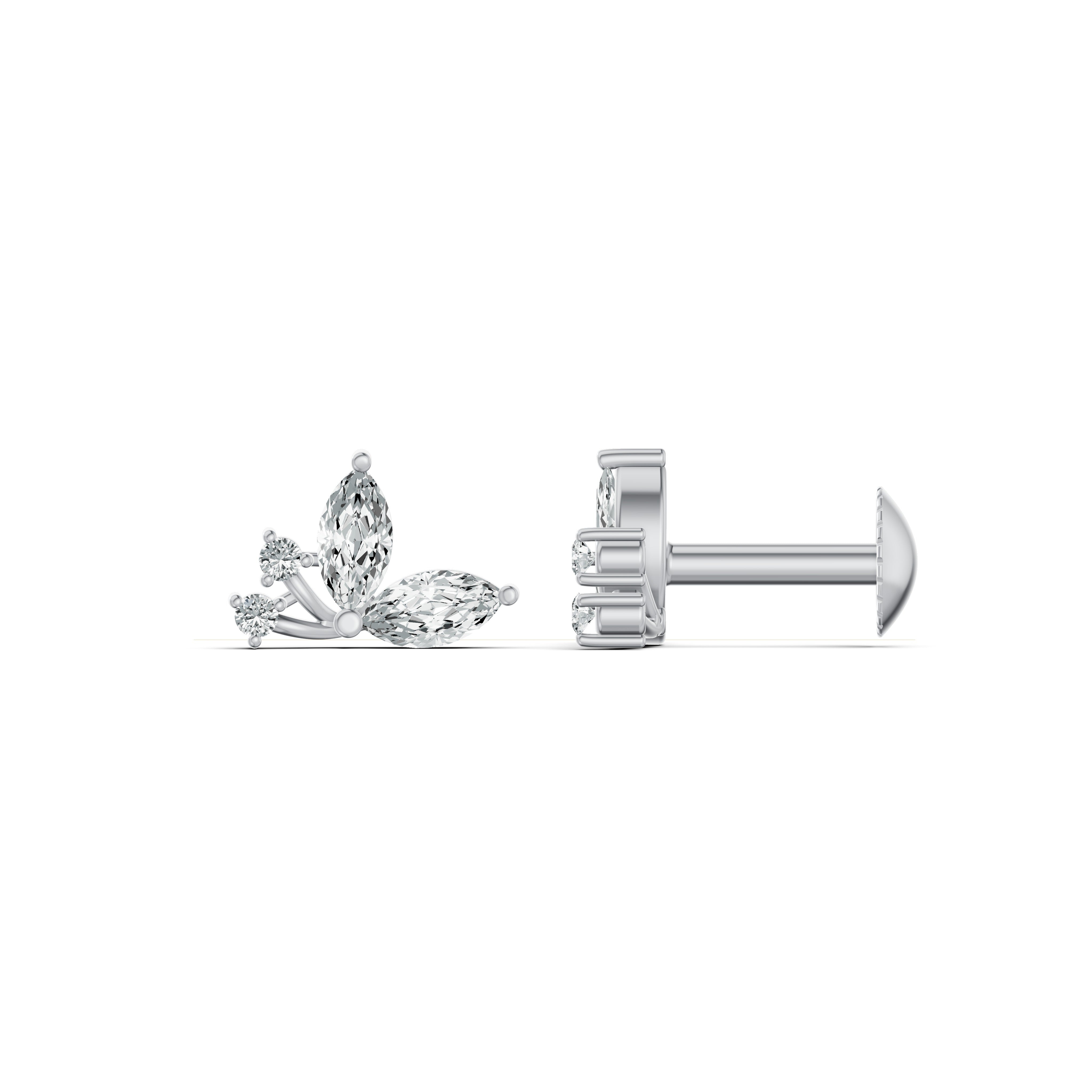Petite Fleur Diamond Stud Earrings