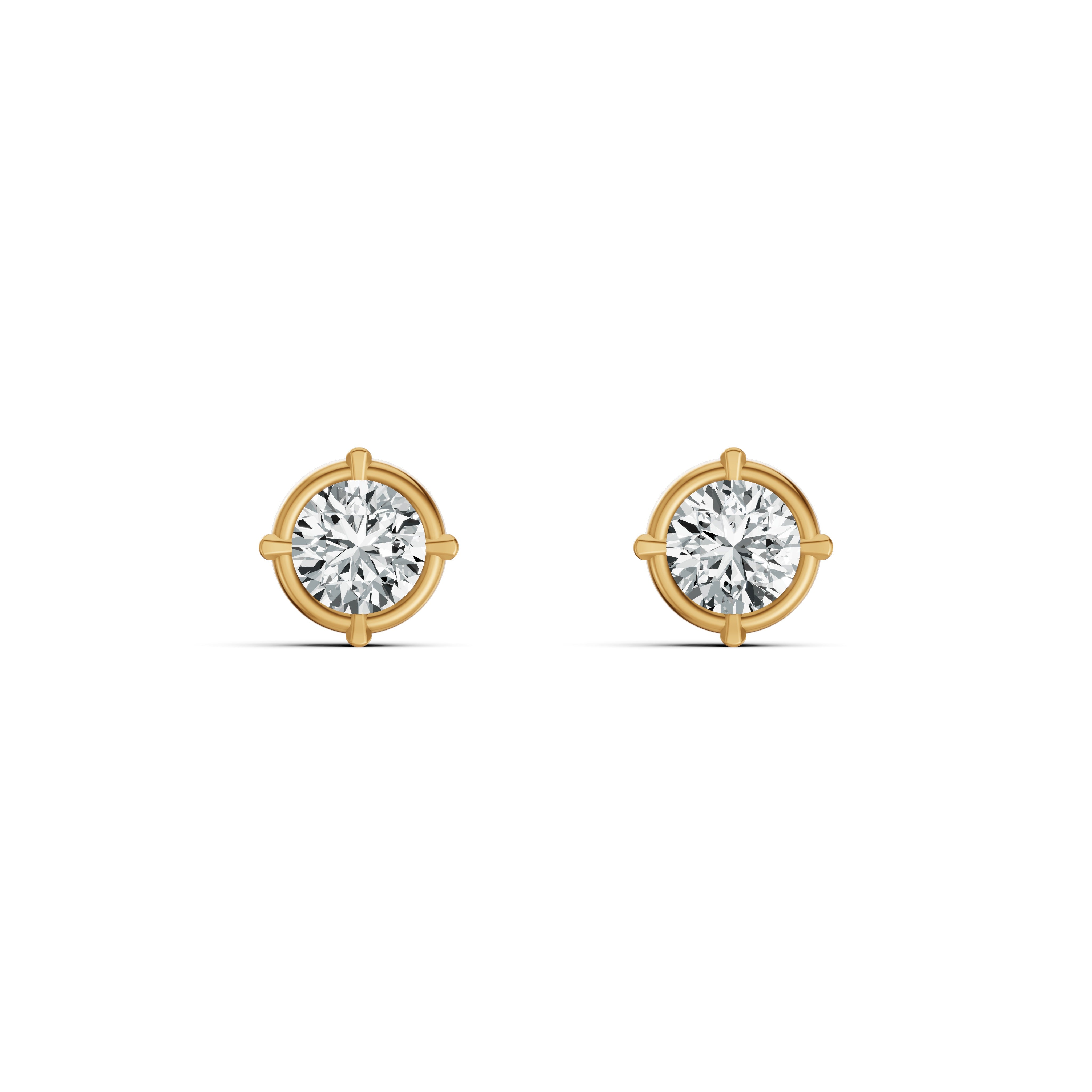 Gleaming Diamond Stud Earrings