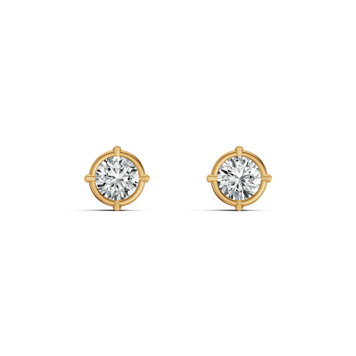 Gleaming Diamond Stud Earrings