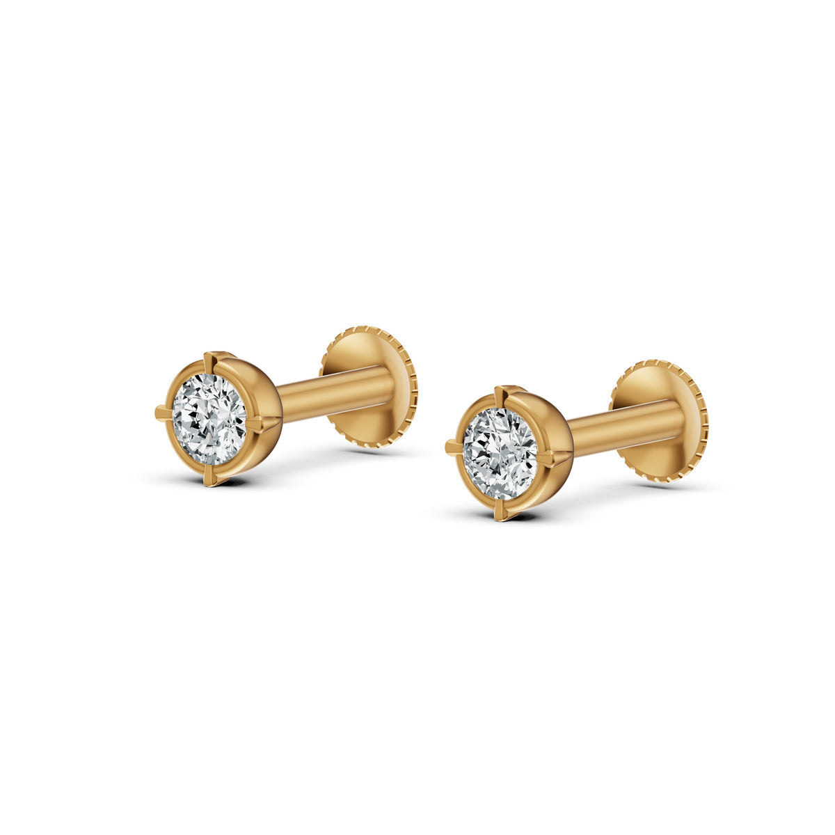 Gleaming Diamond Stud Earrings