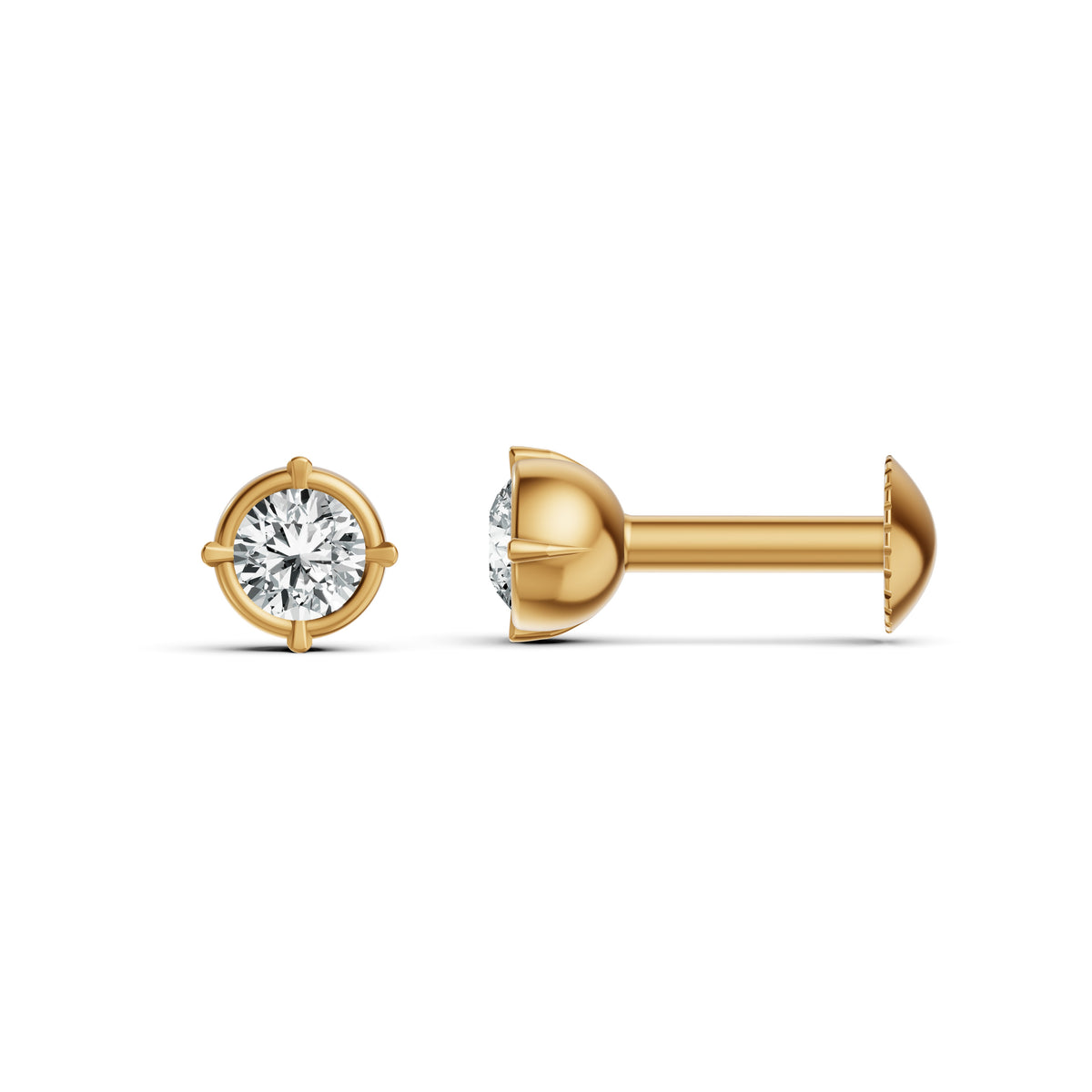 Gleaming Diamond Stud Earrings