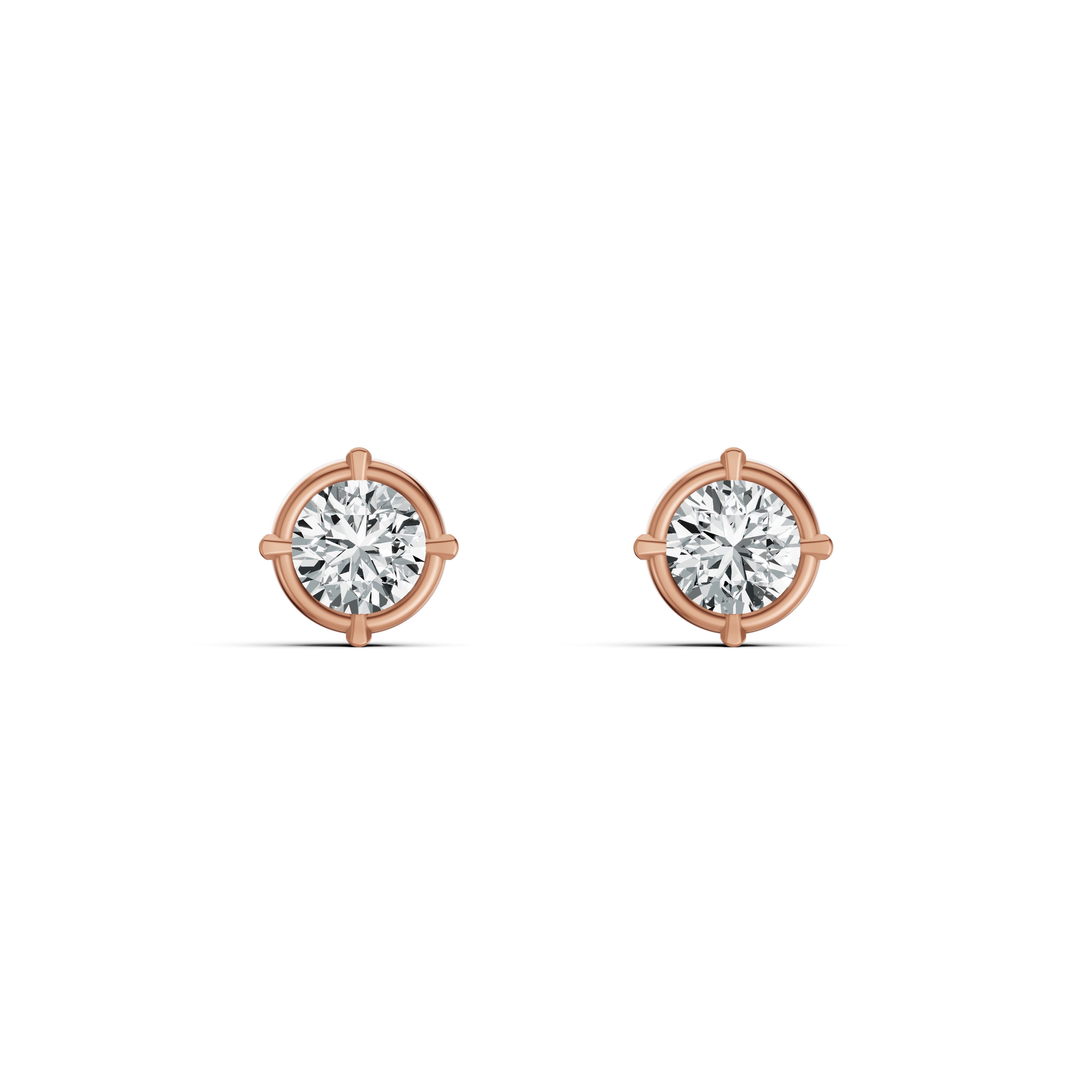 Gleaming Diamond Stud Earrings