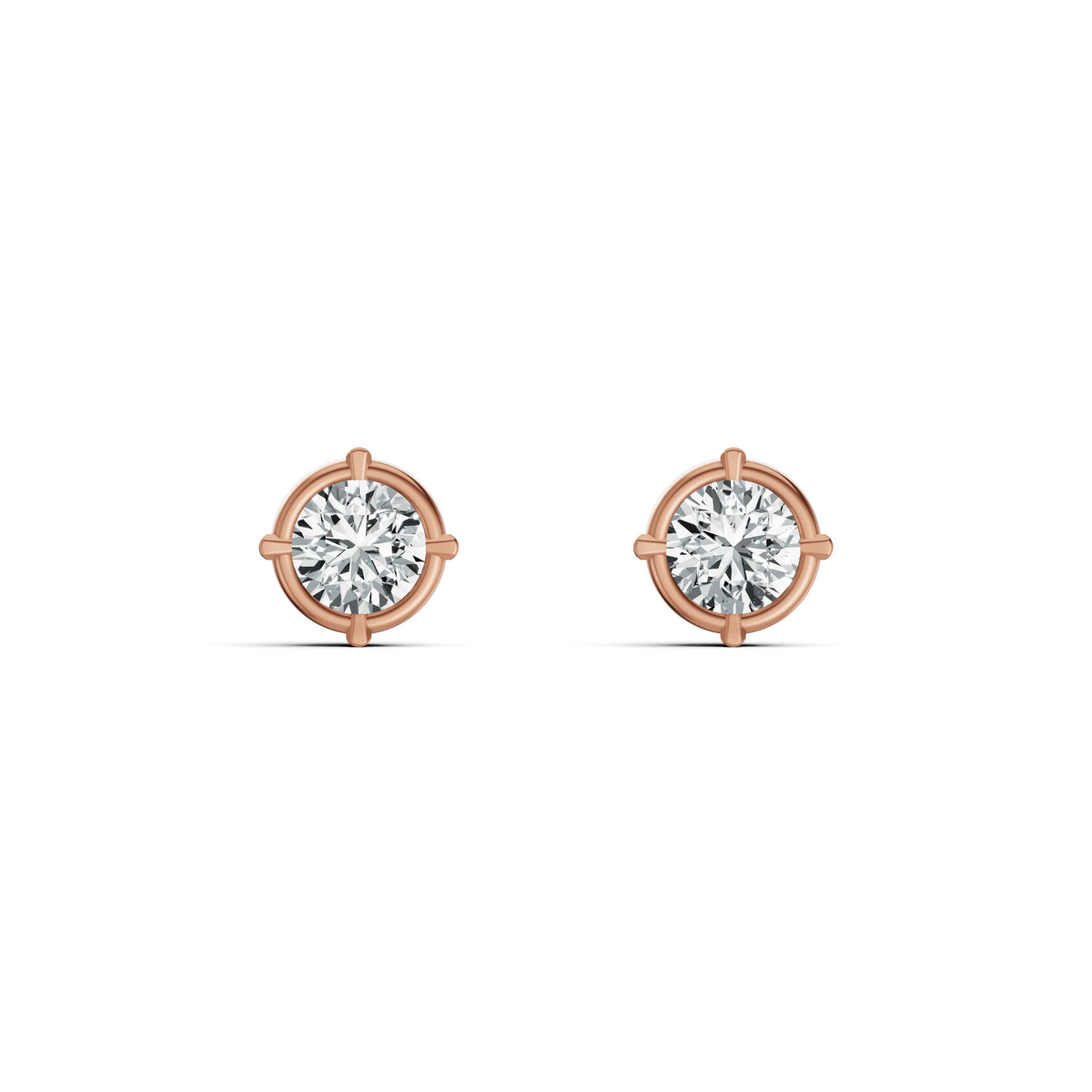 Gleaming Diamond Stud Earrings