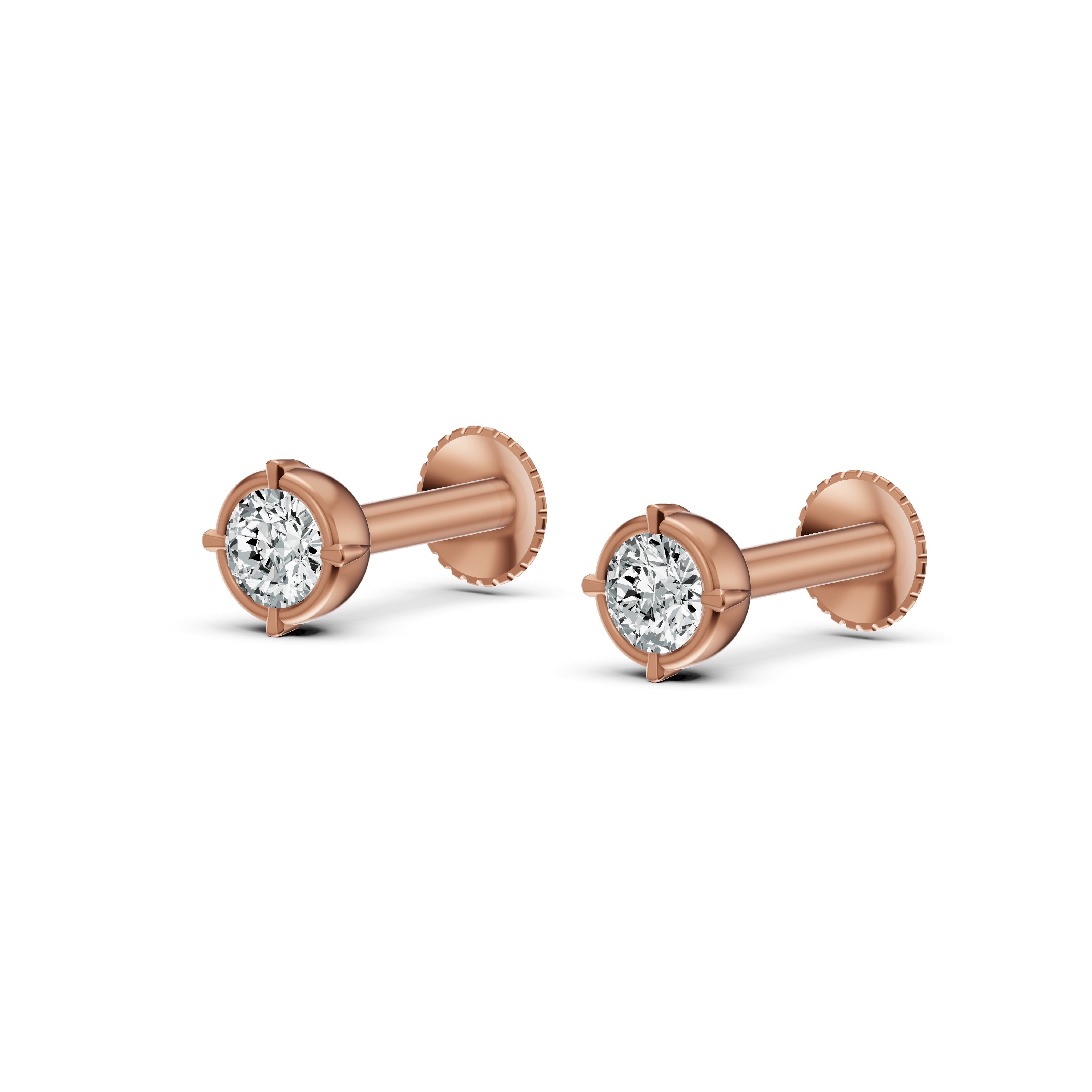Gleaming Diamond Stud Earrings