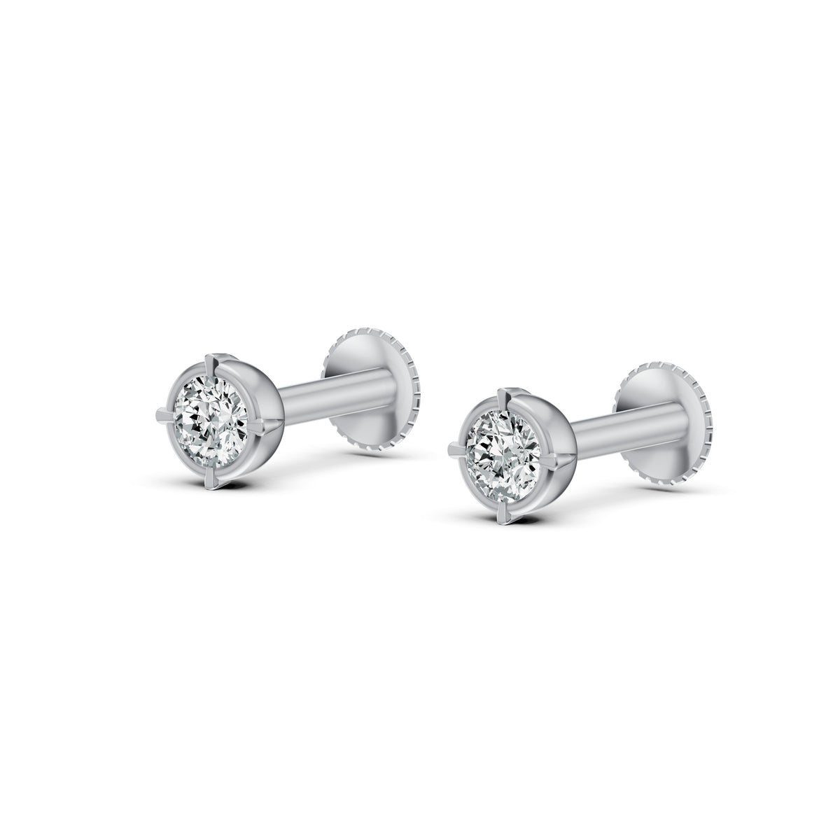 Gleaming Diamond Stud Earrings